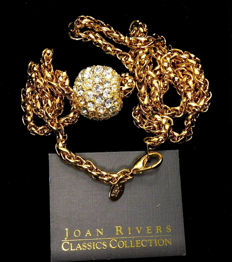 Joan Rivers Crystal Pave Sliding Ball Pendant Necklace and Heart Clip Earrings