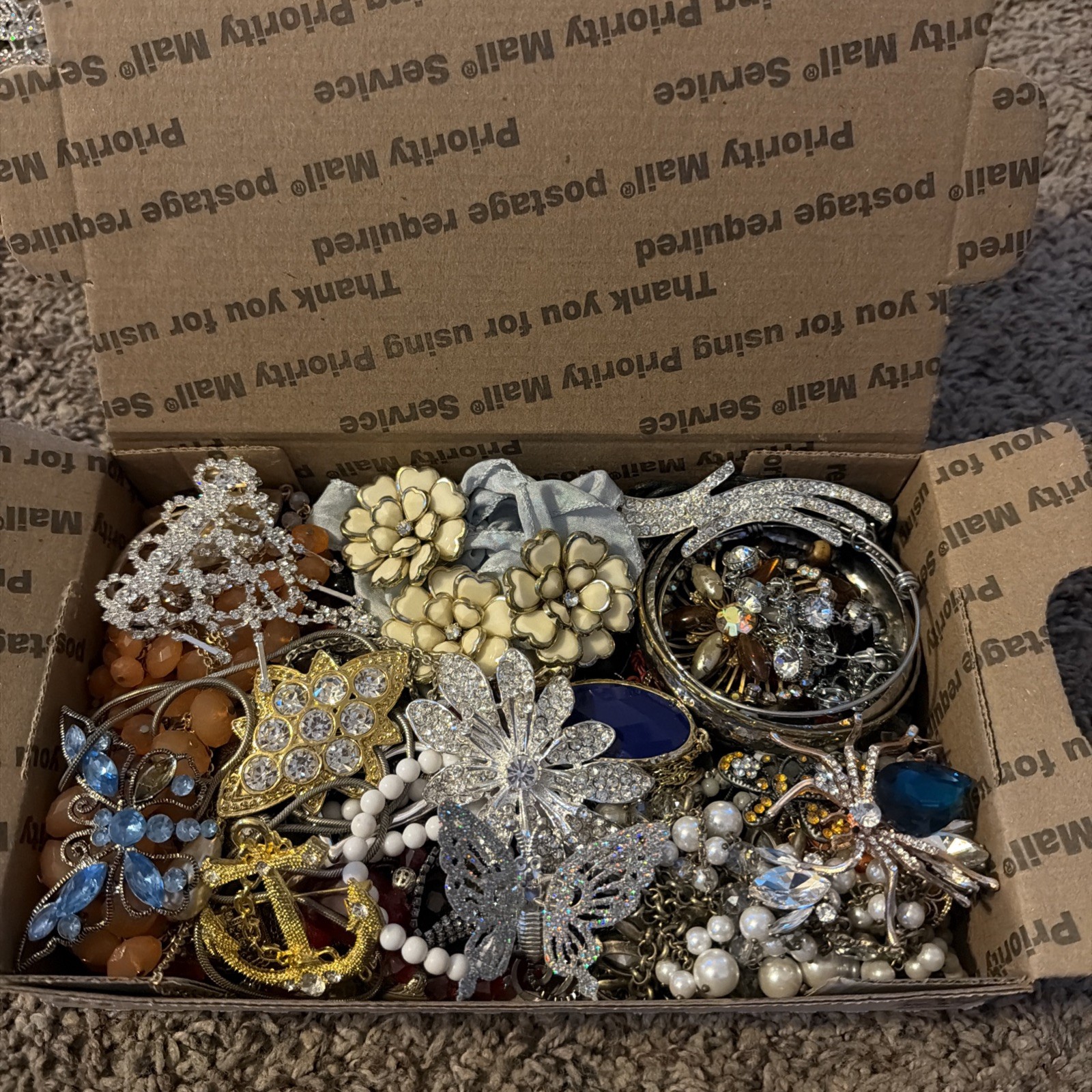 Vintage to Now Jewelry Lot, ALL WEARABLE Untested. No Broken. Box A2