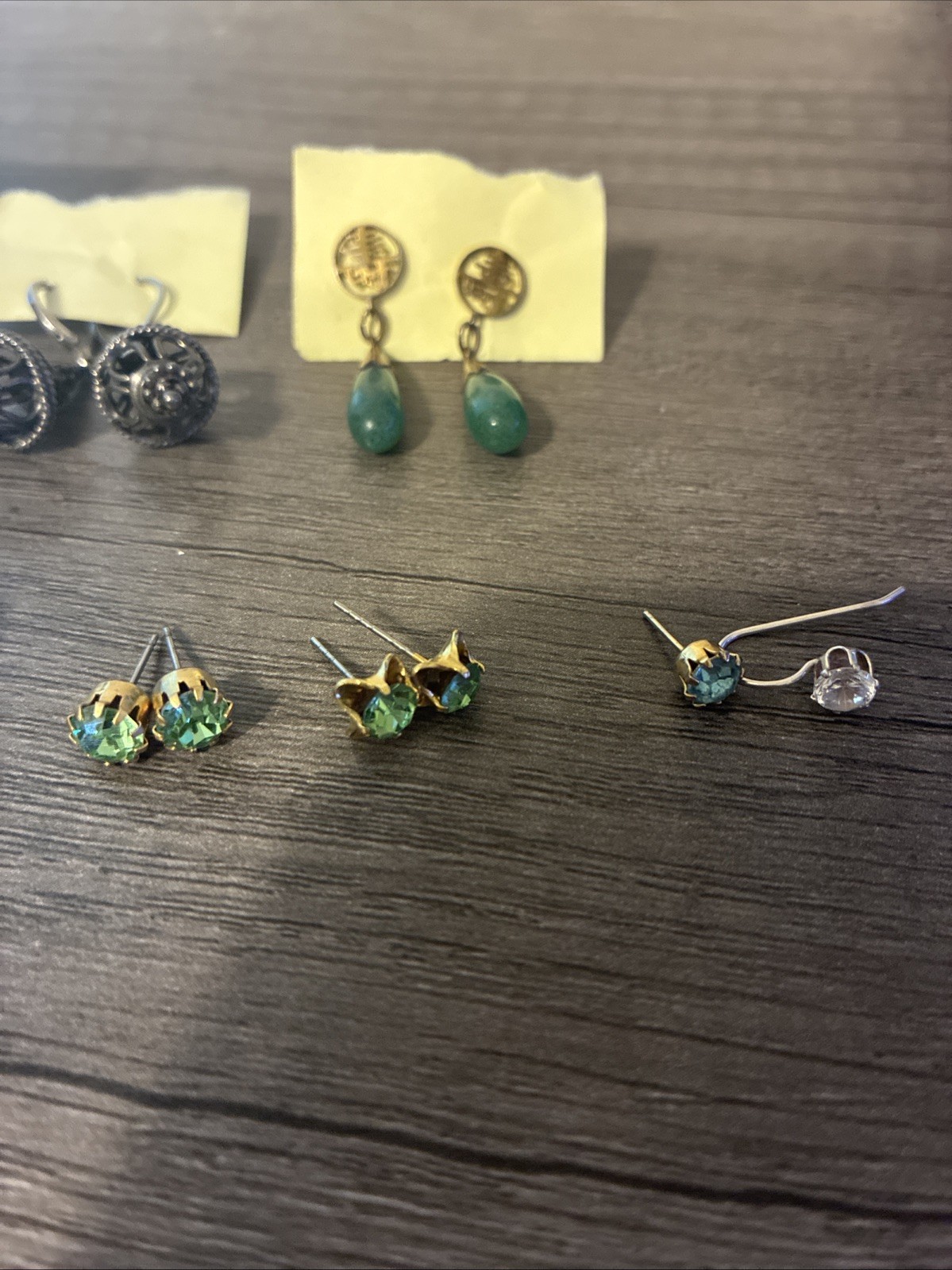 Bulk Vintage Earrings, Silver, And Other Metals/Gems 40 Grams