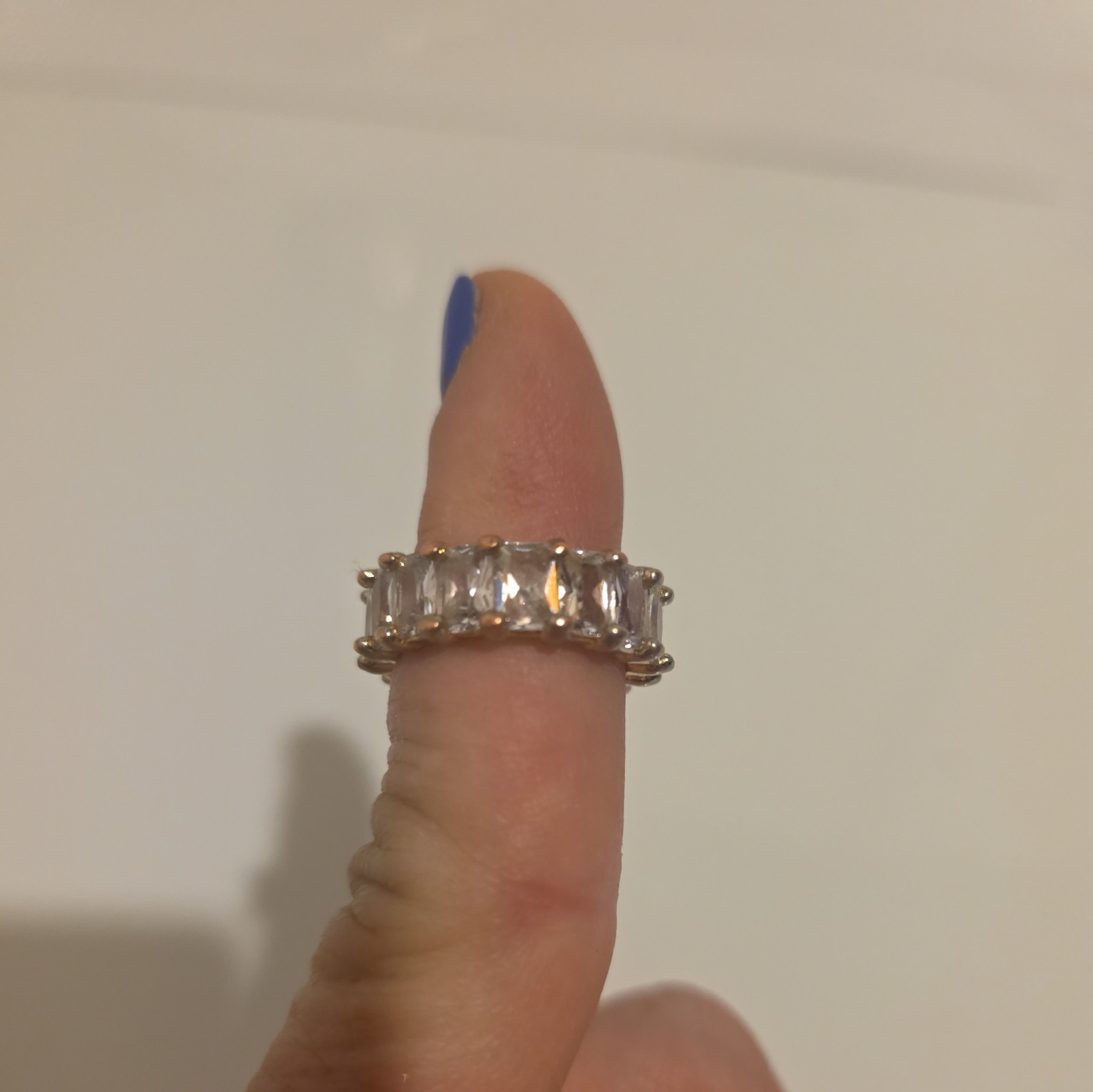Vtg Sz 5 Ring LGA Laura G Adams Eternity Band 925 Sterling Silver CZ Jewelry
