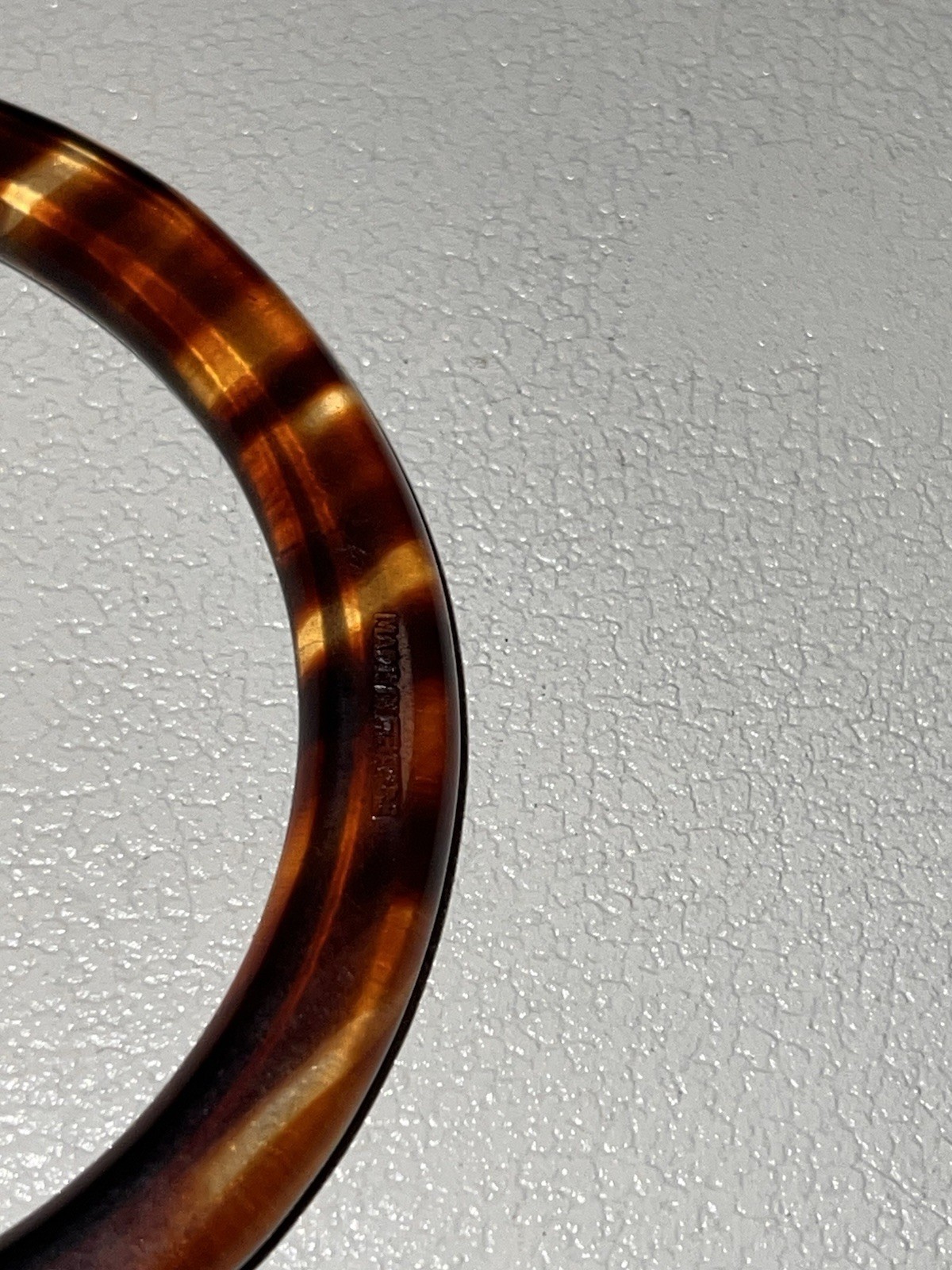 Vintage Made in France Tortoise Shell Bangle Bracelet Lucite Acetate Stackable