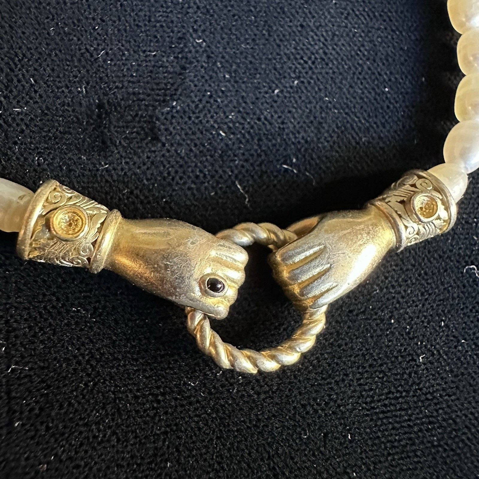 Missoma X Harris Reed 18k Gold Plate/ Natural Pearls In Good Hands Bracelet READ