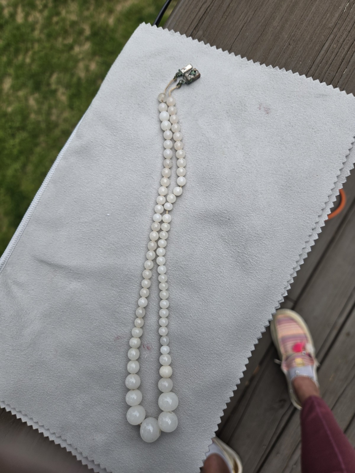 Antique all Natural Pearl Necklace strand 17″ Every Pearl Is different