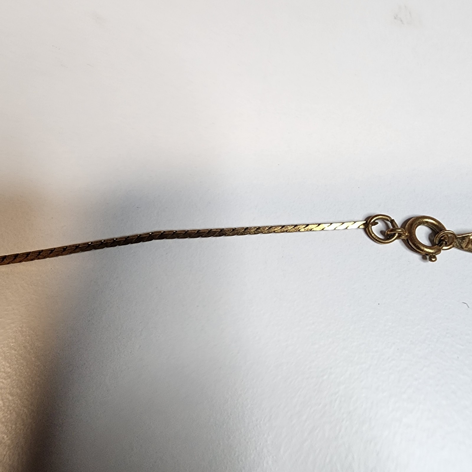 Vintage Napier Gold Tone Serpentine Necklace 20″ Chain Snake Signed Estate Nice