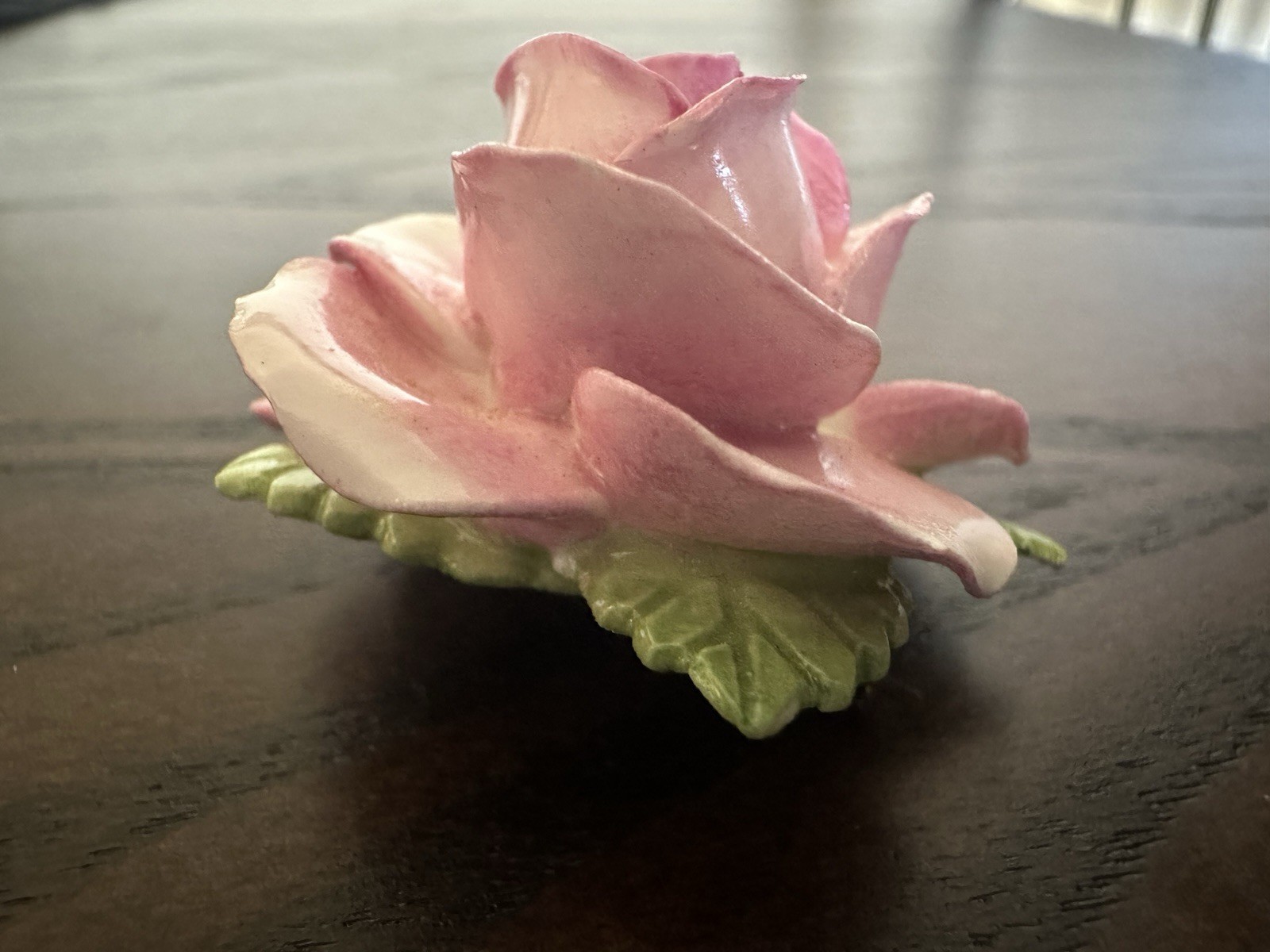 Vintage Coalbrook Bone China Brooch Pink Rose Made In England