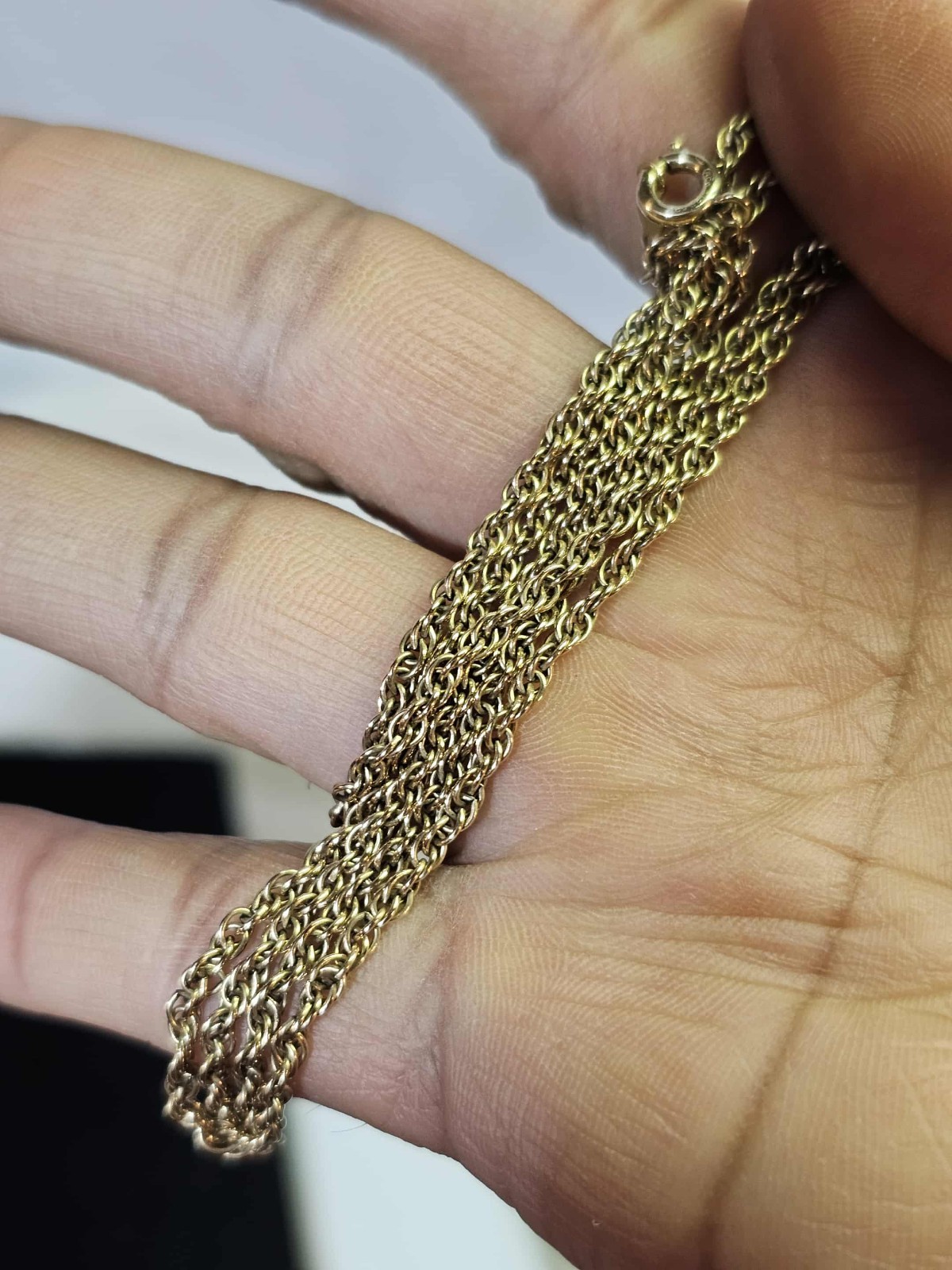 Vtg DESIGNER ACO 1/20 12K GOLD FILLED CHAIN Link NECKLACE 24in- S155