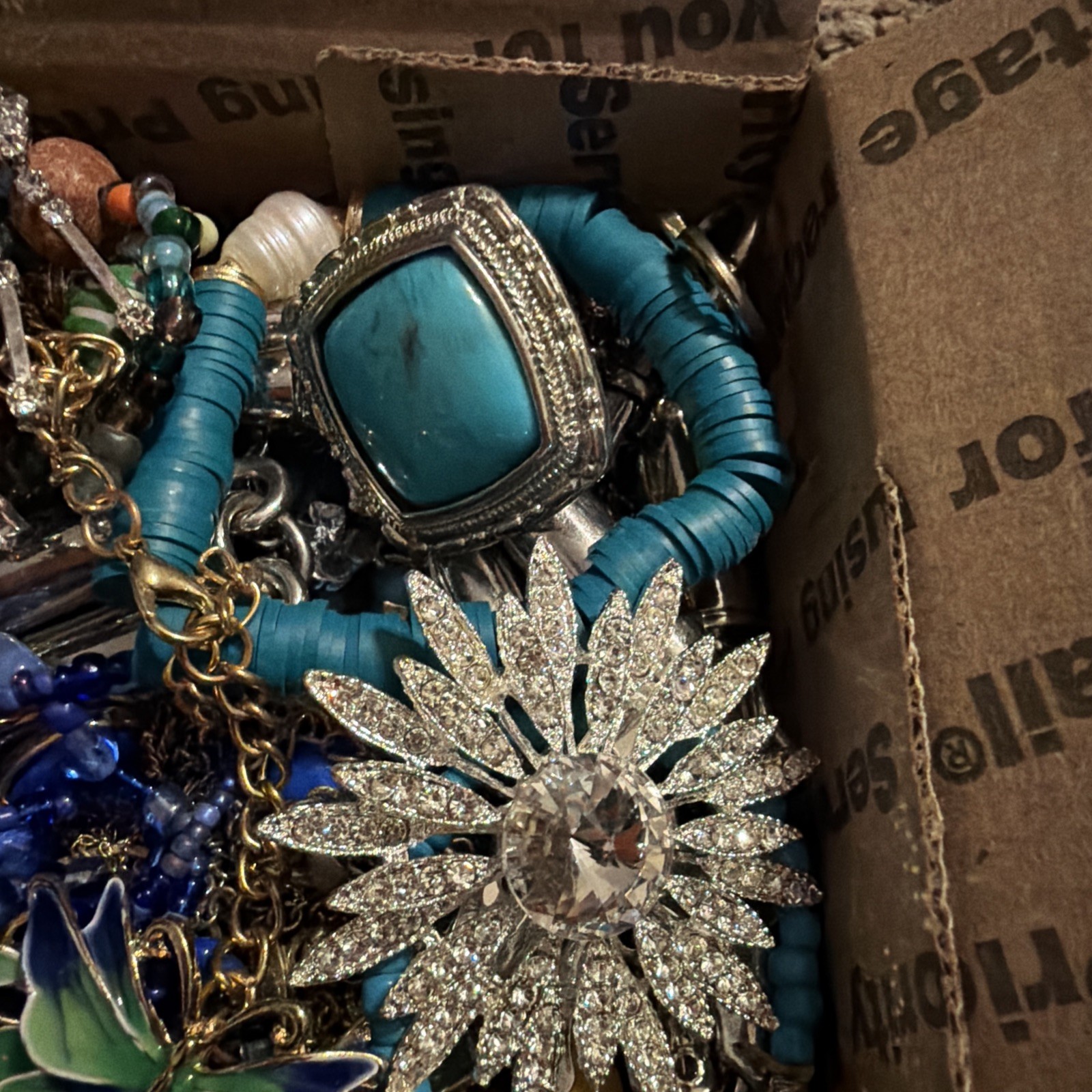 Vintage to Now Jewelry Lot, All Wearable Untested. No Broken. Box A6
