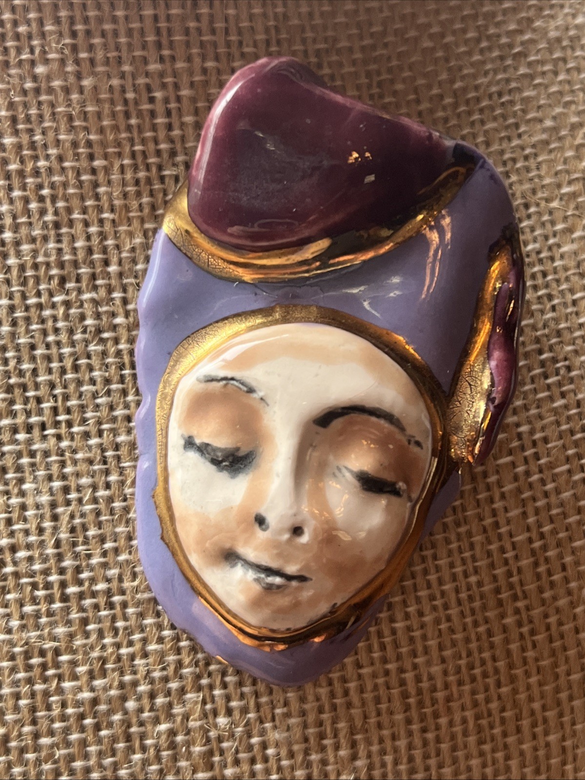 Vintage Artist Signed Gini Max Peaceful Peacemaker Sculpture Brooch
