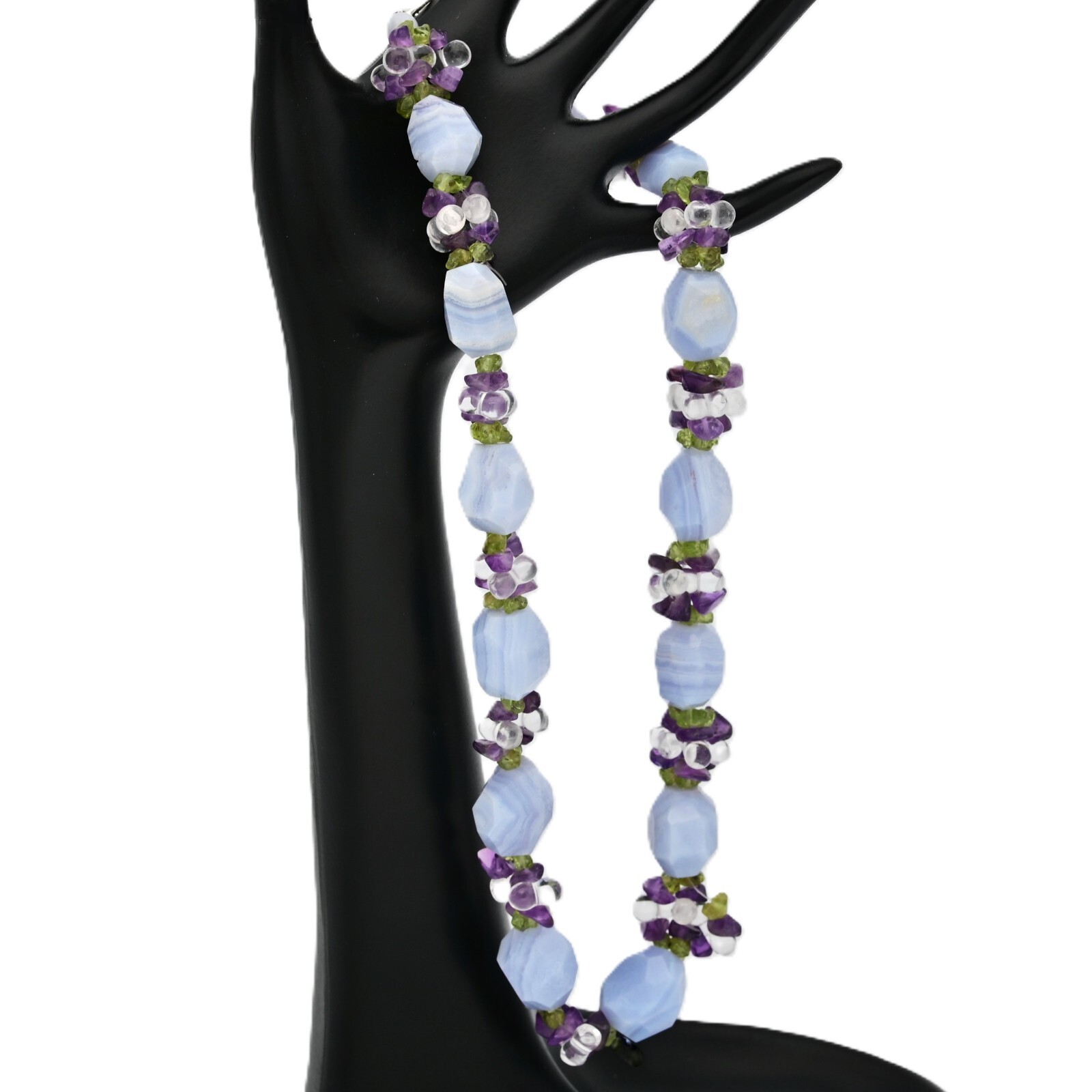 ROSS SIMONS Vintage Original Sterling Silver 925 Multi Gemstone Estate Necklace