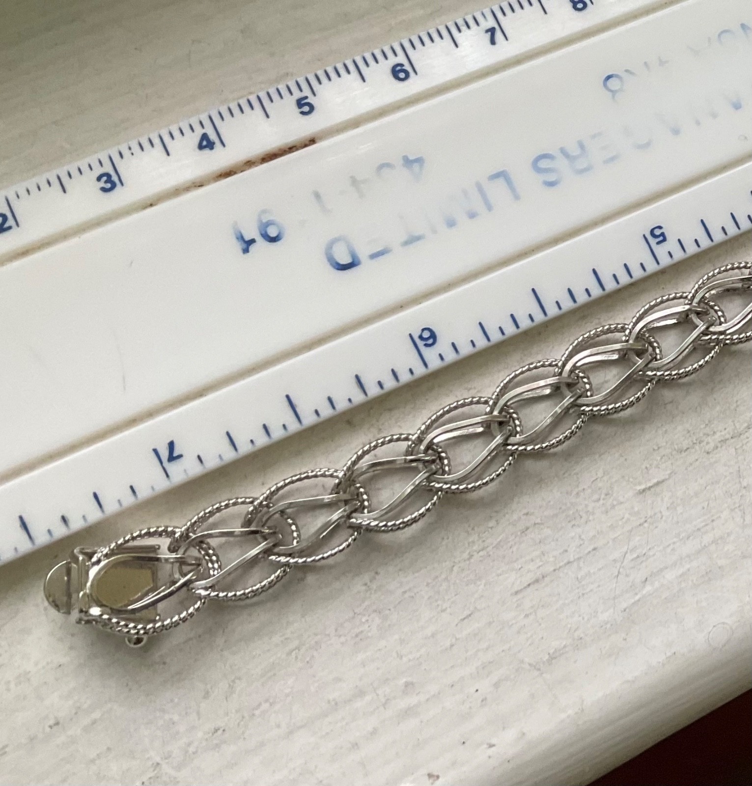 Vintage AIRFLEX USA Starter SILVER CHARM BRACELET Wearable 7 1/2” Traditional