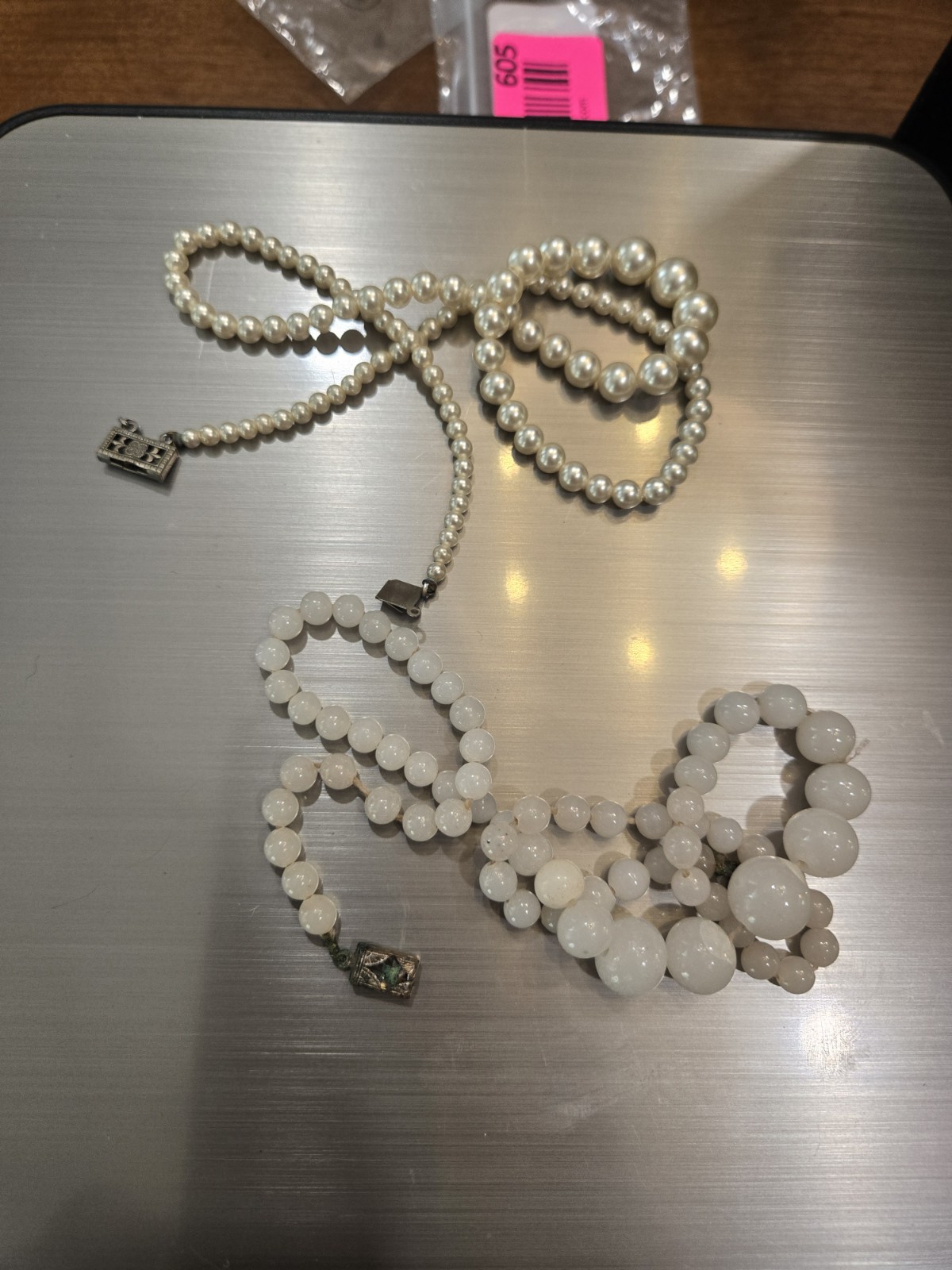 Antique all Natural Pearl Necklace strand 17″ Every Pearl Is different