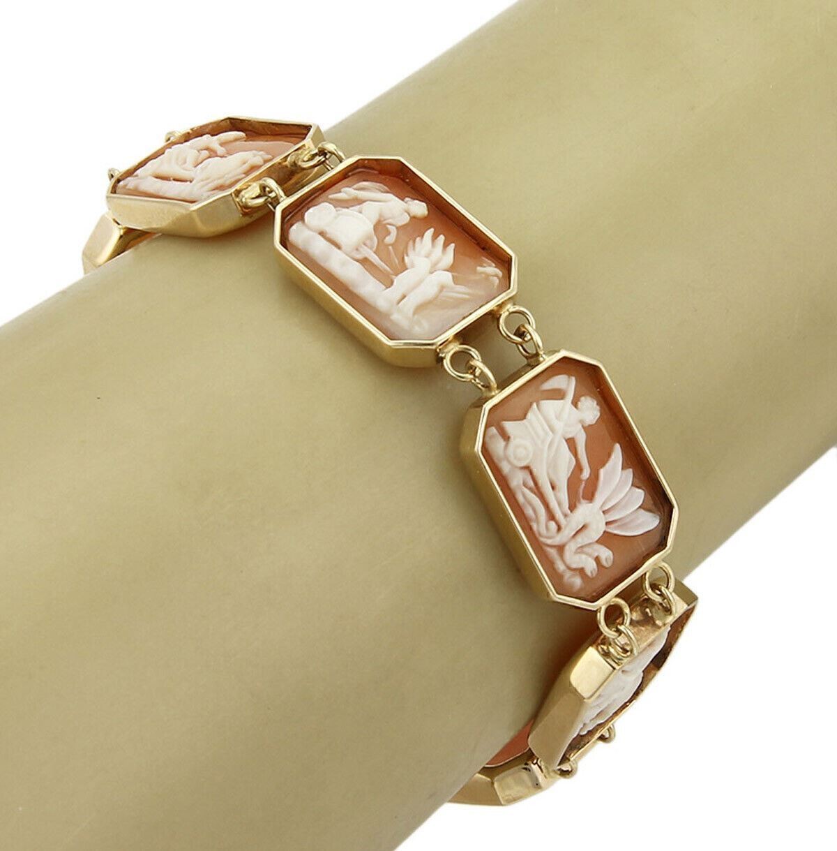 Seven Days Cameo 14k Rose Gold Bracelet Seven Days Roman Gods