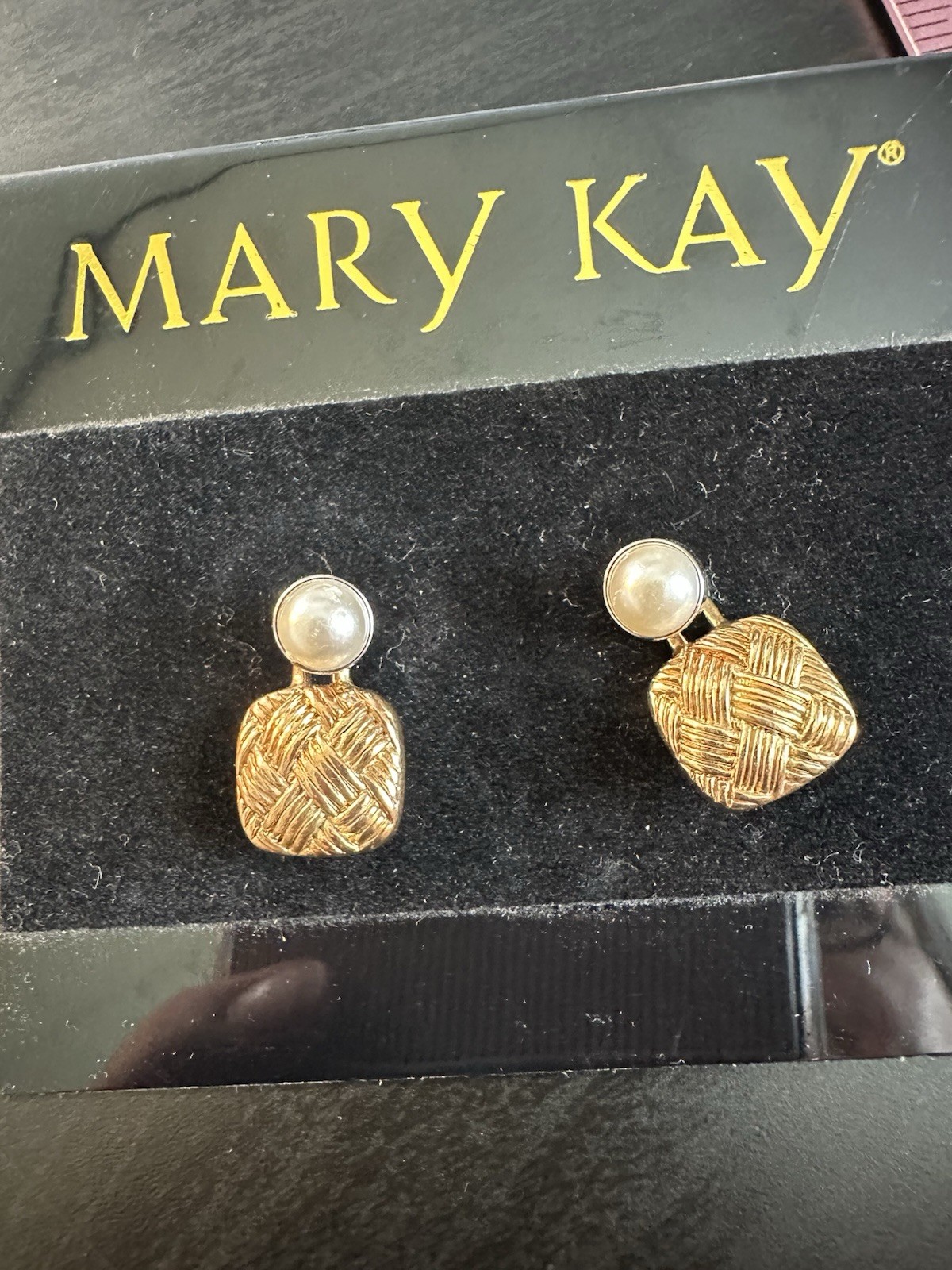 Vintage Mary Kay Gold & Silver Pierced Fashion Earrings