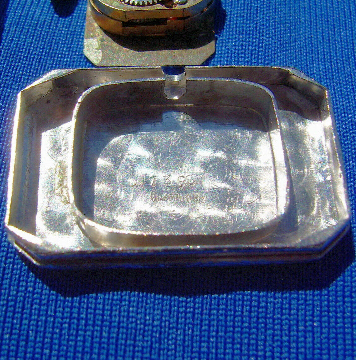 Original EARTH MINED DIAMOND Deco Sapphire Watch Antique PLATINUM Statement 1920