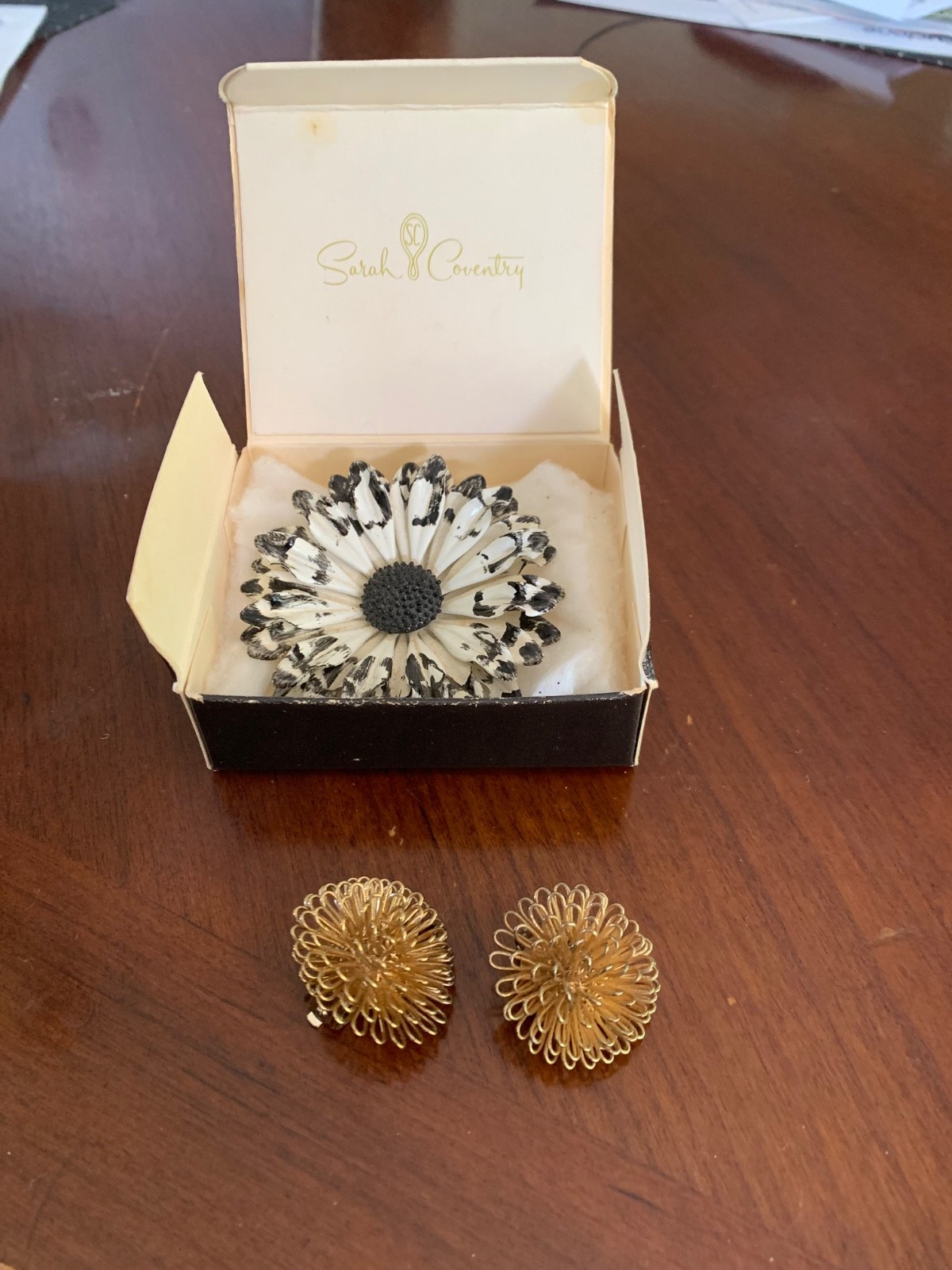 Vintage Sarah Coventry pin and clip on earrings “not sure of brand on earrings”