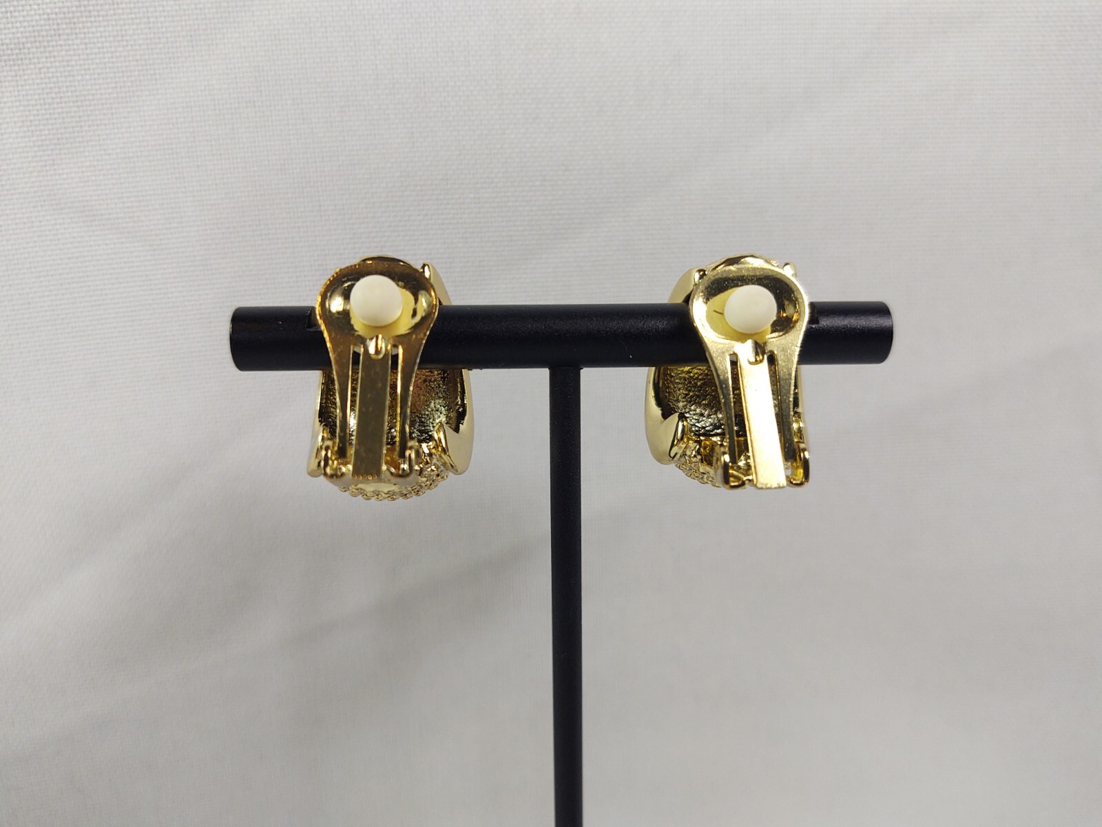 Vintage Necessities Sensitive Ears Clip Earrings Gold Tone Nickel Free Jewelry