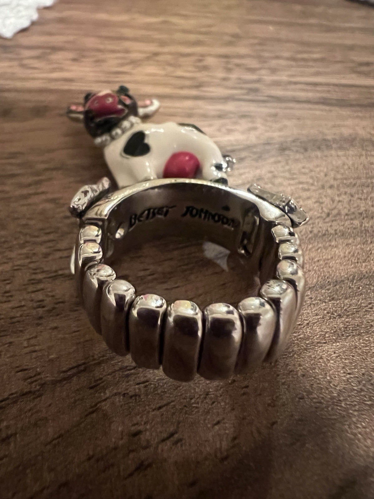 Betsey Johnson Cow Ring Sz 6 – Rare- 15