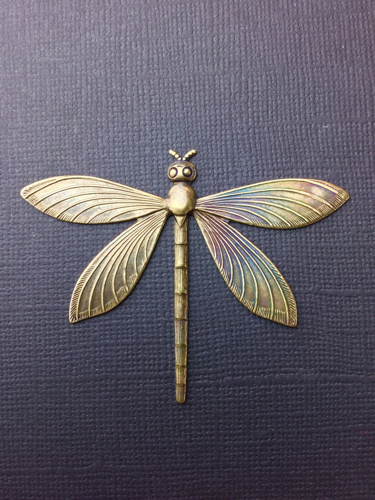 34593 Brass Oxidized Large Dragonfly Jewelry Finding