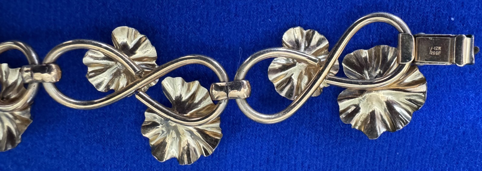 Vintage 1956 1/20 12k Gold Filled and Small Pearls Bracelet-7 1/2″ Long