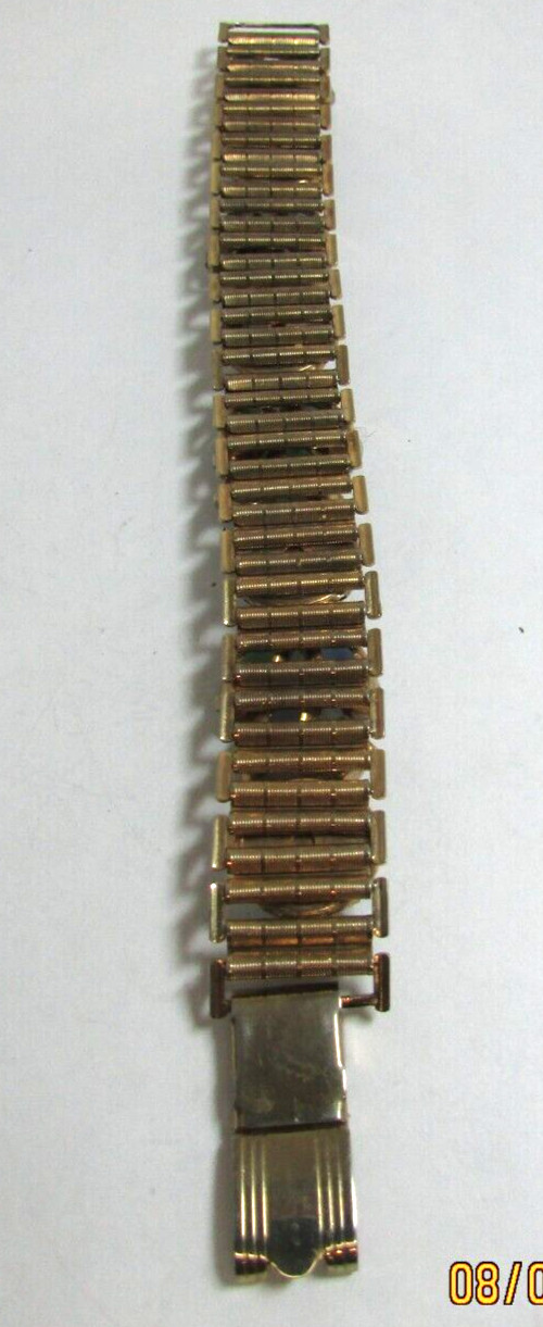 Vintage 1950’s-60’s Opaline Navette Cabochon Rhinestone Glass Gold Tone Bracelet