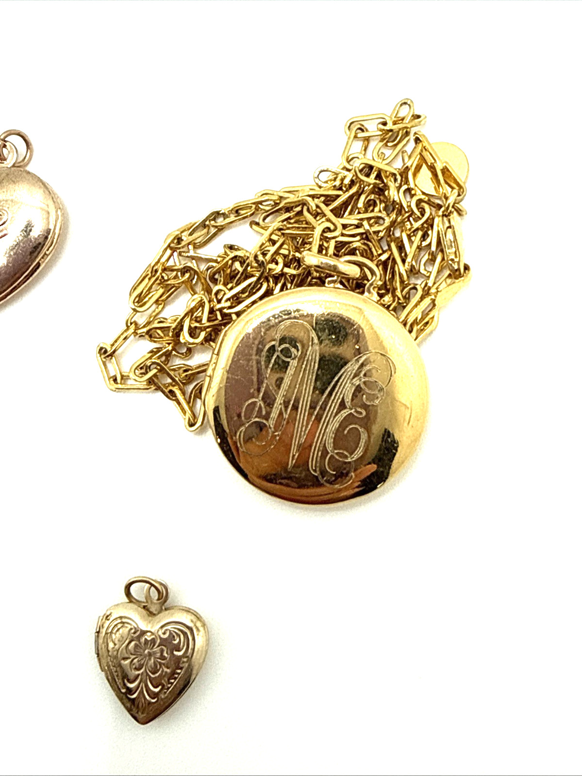 Vintage to Now Jewelry Pendant & Charm Lockets Gold & Silver Tone Lot of 12
