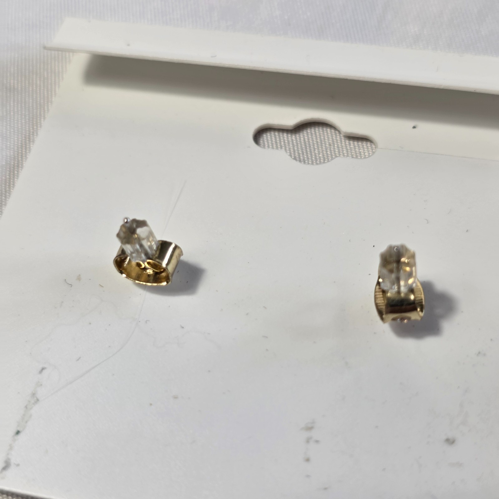 LC Lauren Conrad Owl Stud Earrings Gold Tone White Rhinestone Nickel Free