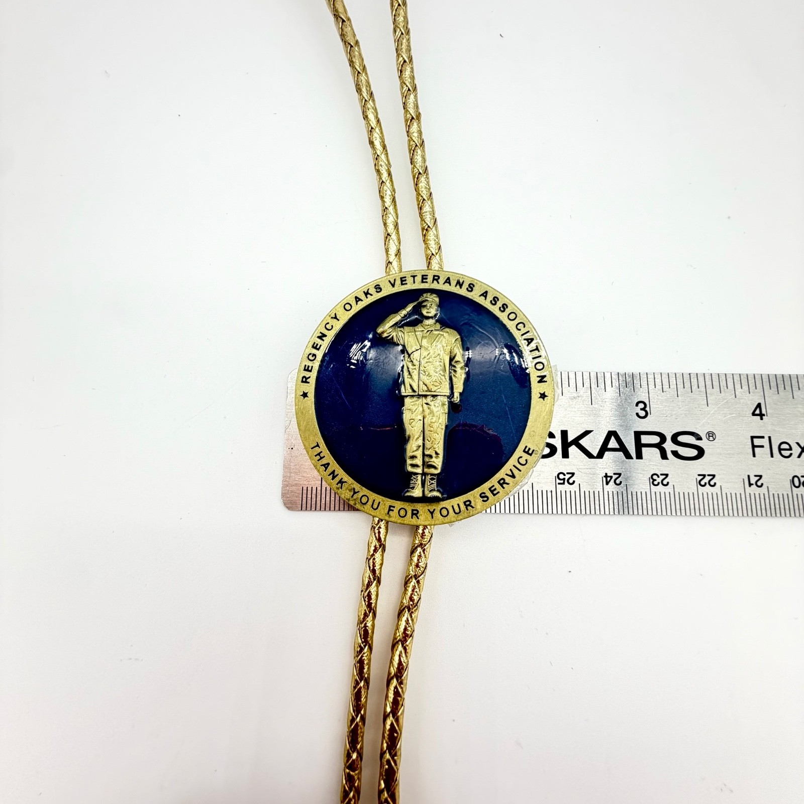 Vtg Military Veteran Thank You For Your Service Bolo Tie