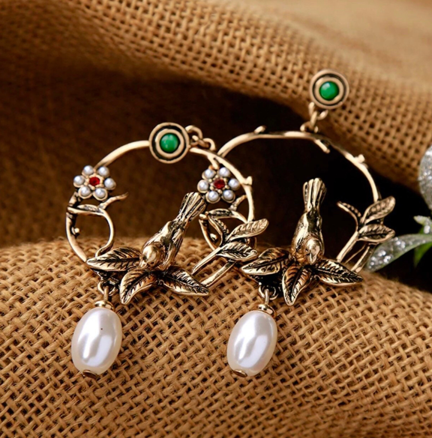 Vintage earrings,Earrings,Statement earrings,Wedding earrings,Floral earrings