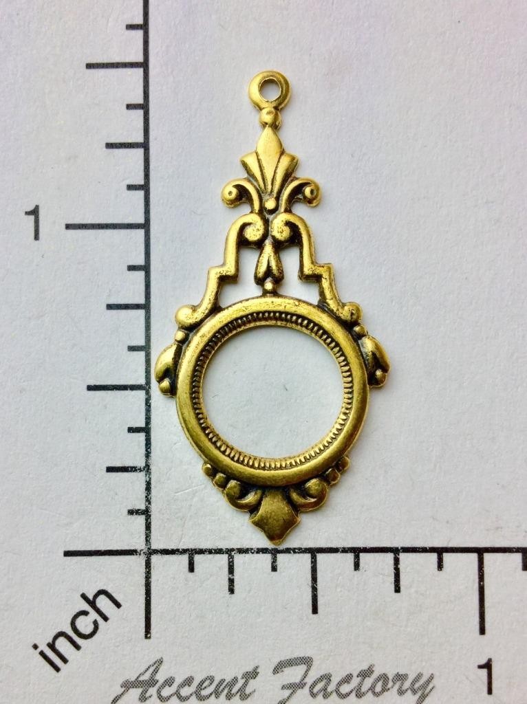 26543 2 Pc Brass Oxidized Victorian Dangle Jewelry Finding