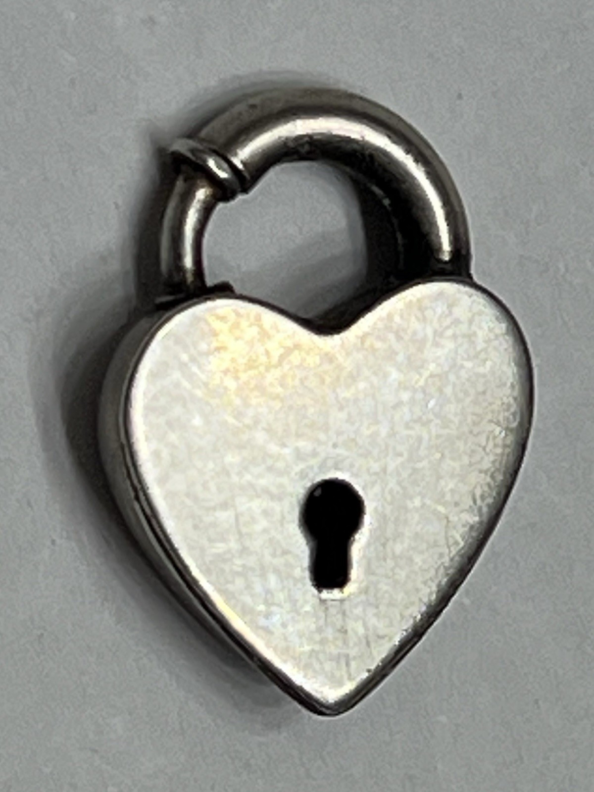 Sterling Silver Heart Locket Charm Pendant Puffy Signed Lampl Vintage Antique US