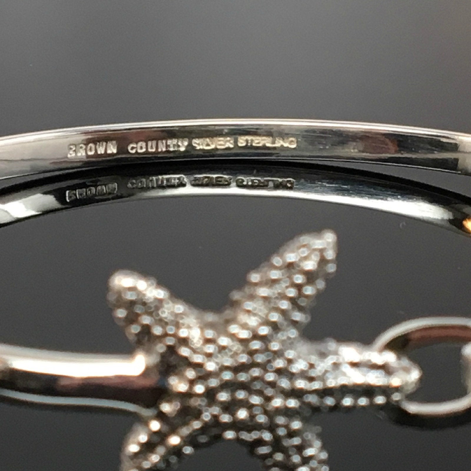Sterling Silver Starfish Bangle Charm Bracelet Beach Vacation Jewelry 925 New