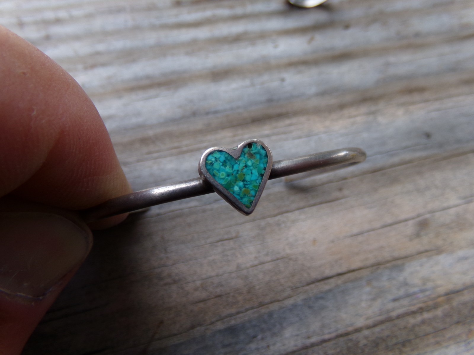 Sterling 925 Silver turquoise Bracelet and Ring size 6.5