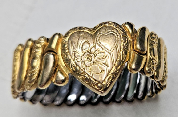 Vintage 1/20 12k GF Sweetheart Expansion Bracelet In Original Box