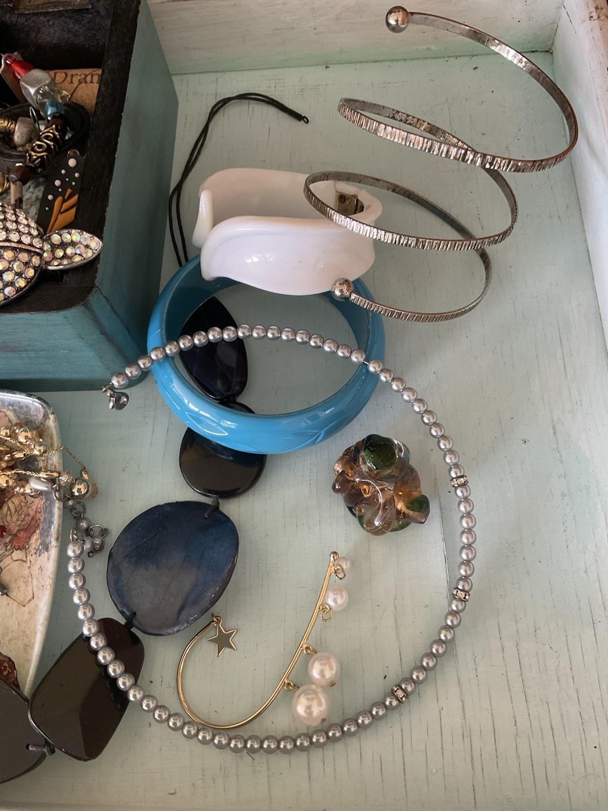 Vintage to modern Jewelry junk drawer Lot Harvest scrap wear repair Fun pieces!