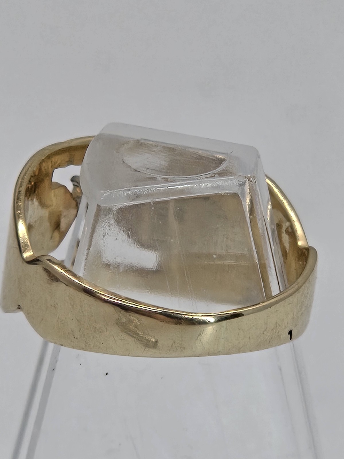 Vintage 14K Yellow Gold & Diamond Baby Ring Size 2.5 Initial X Signet Band 1.6g