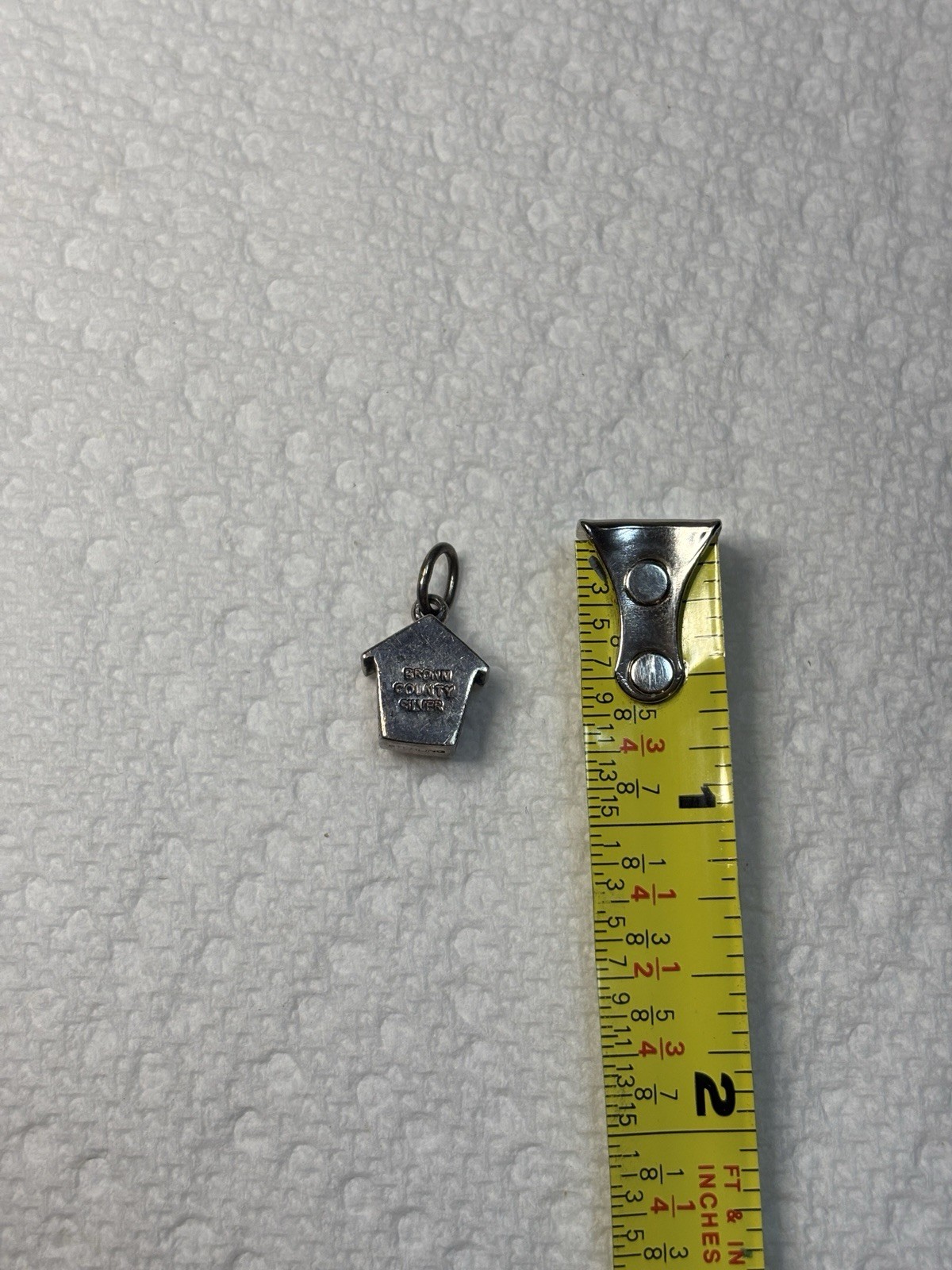 BROWN COUNTY SILVER CO. 925 Sterling Vintage Bird House 3D Pendant