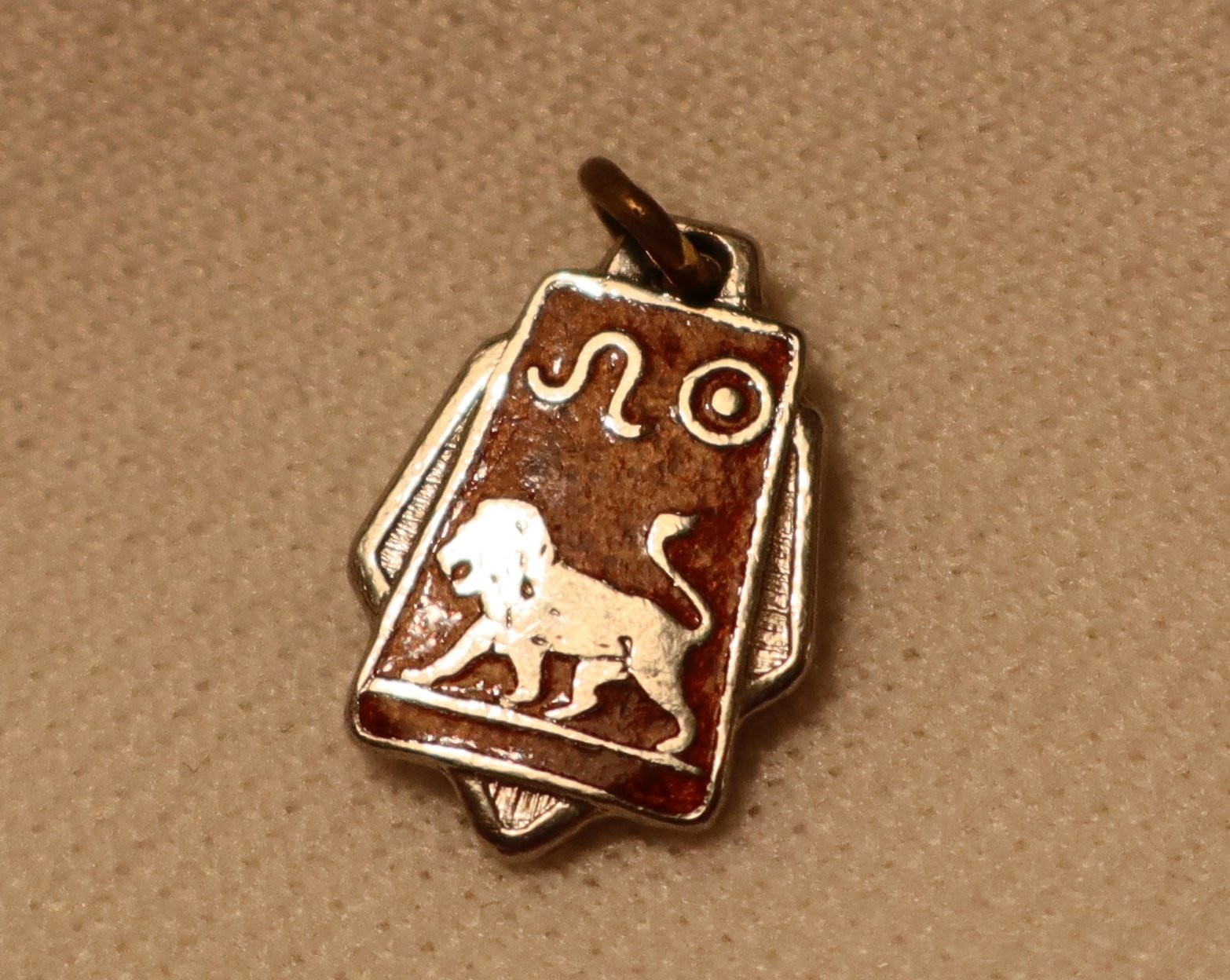 Leo Lion Charm Vintage Zodiac Sign Astrology Made in France