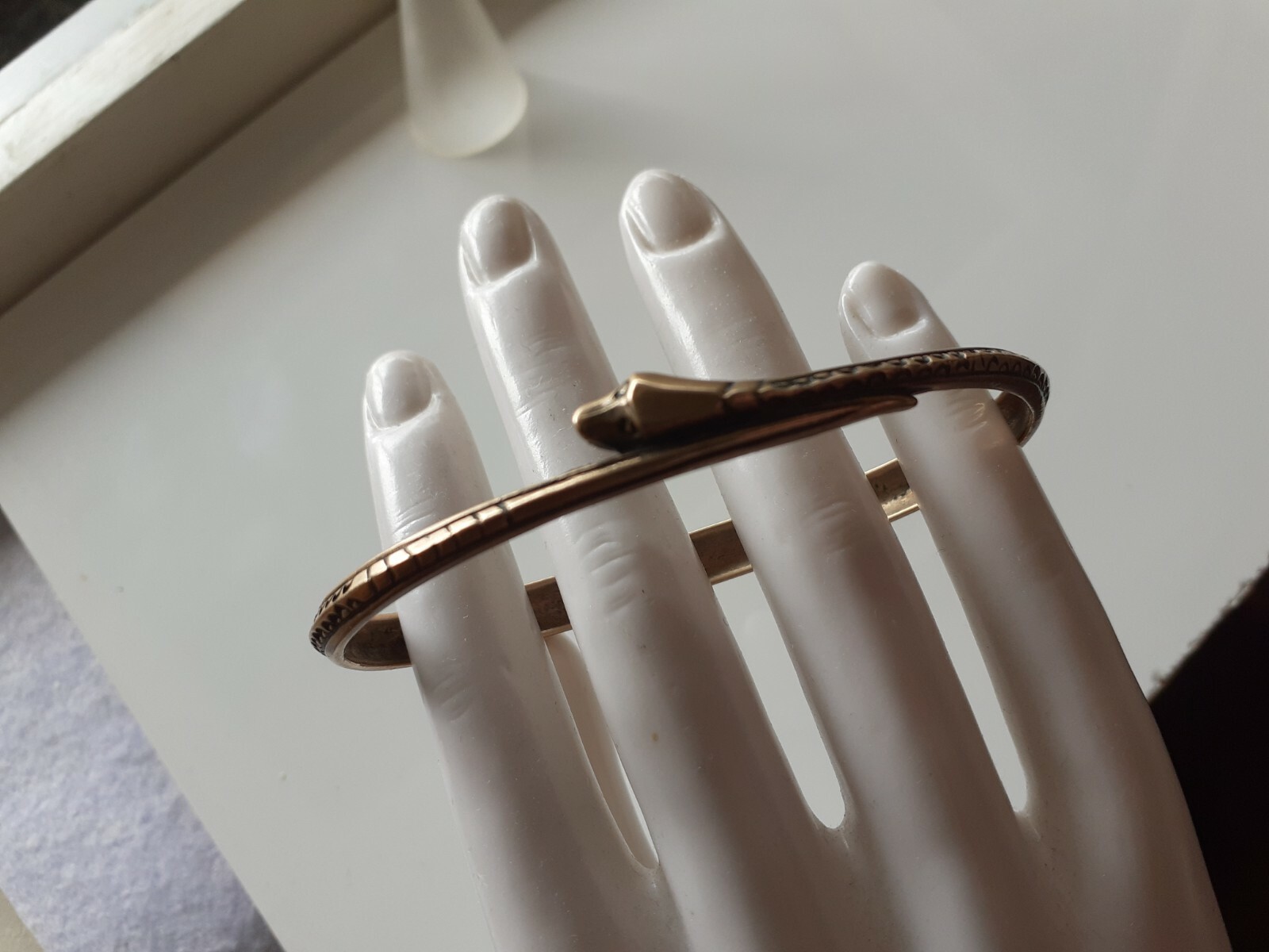NORWEGIAN SIGMUND ESPELAND DESIGN BRONZE SNAKE ARMRING NORWAY EH