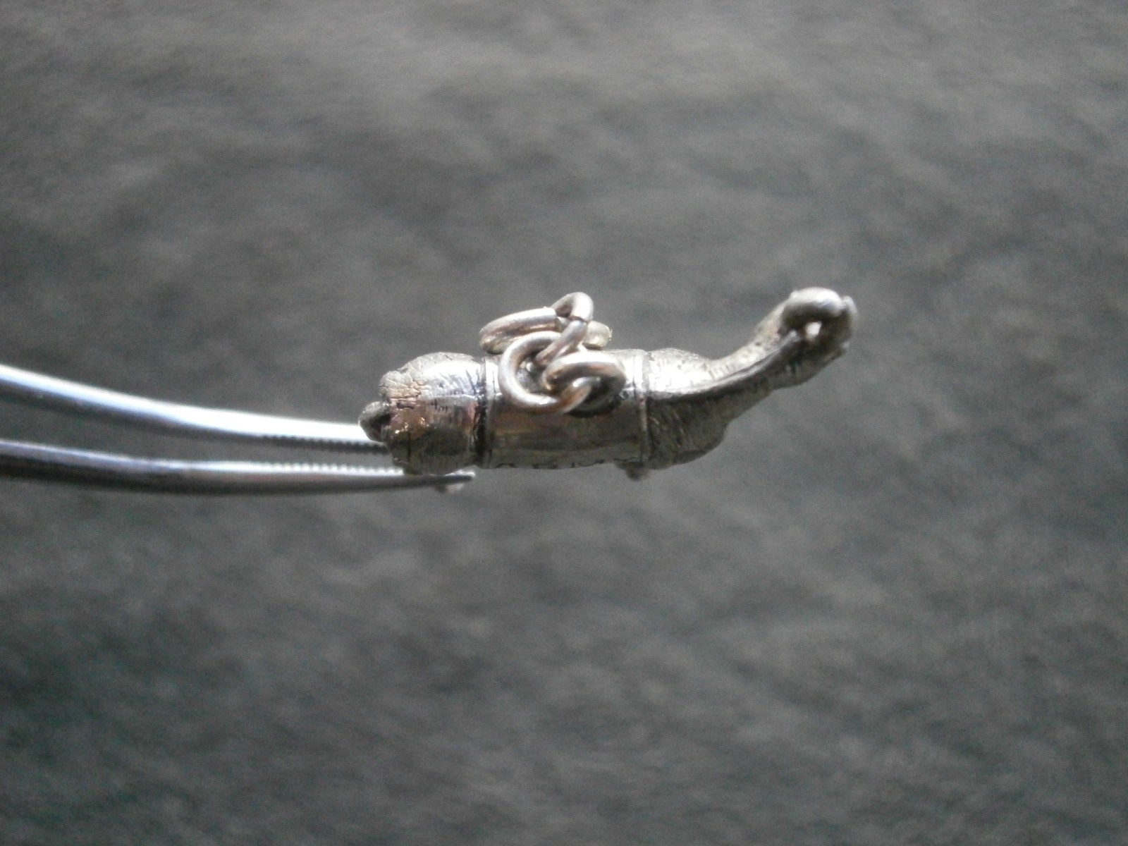 US Army Mule West Point Mascot Vintage Crest Craft Silvertone Charm Pendant 4.6g