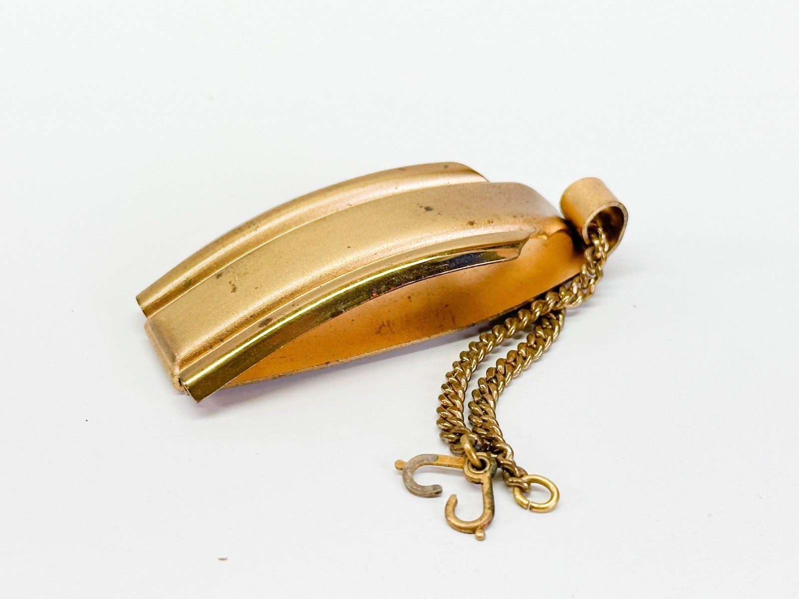 Vintage MCM 1950s Victorian Reproduction Glove Clip Skirt Lifter Gold Gilt
