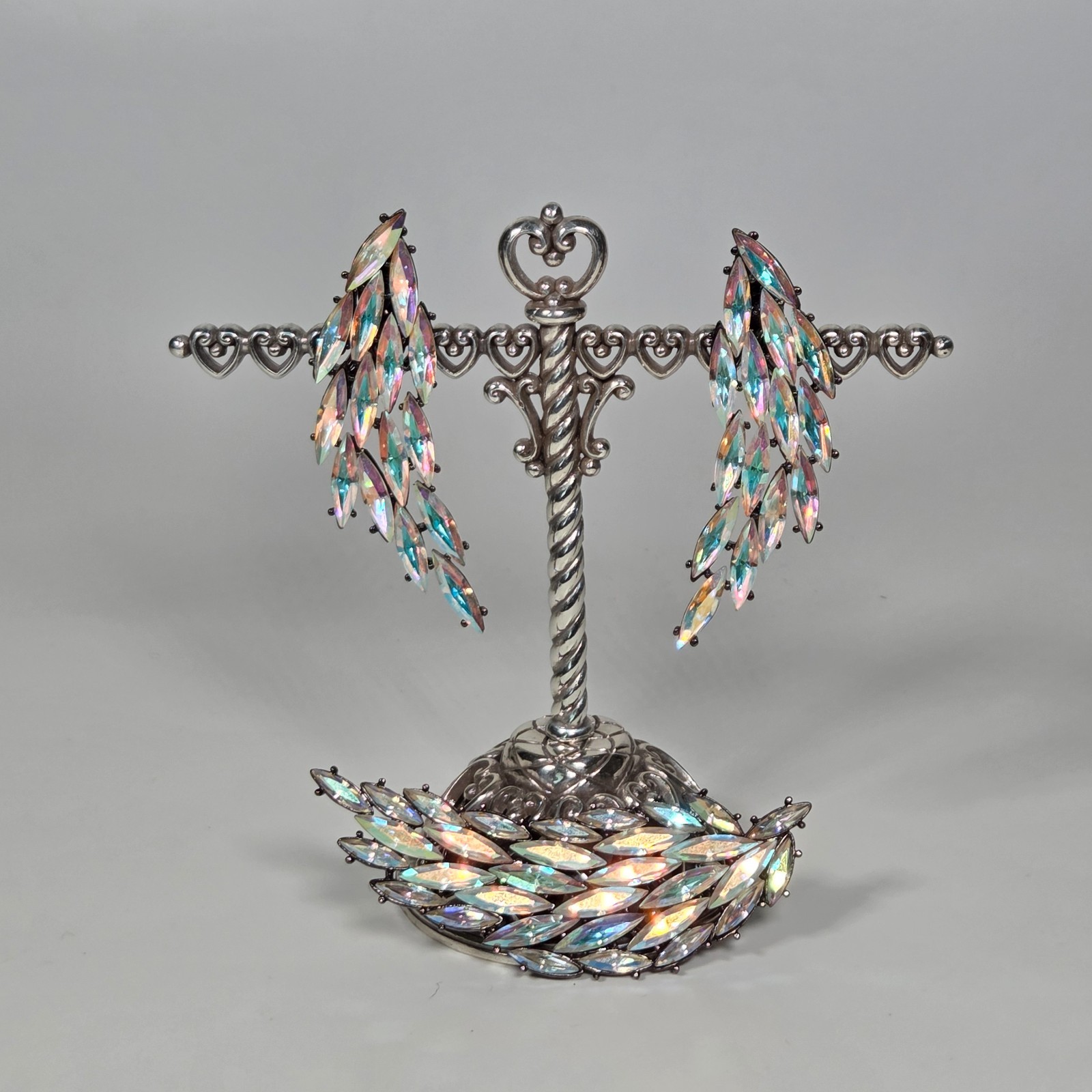 RARE- YSL Yves Saint Laurent Aurora Boralis Goossen’s Earring & Brooch Set