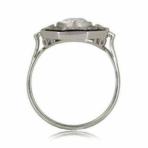 2.50 Ct White Diamond Art Deco Vintage Engagement Ring 925 Sterling Silver