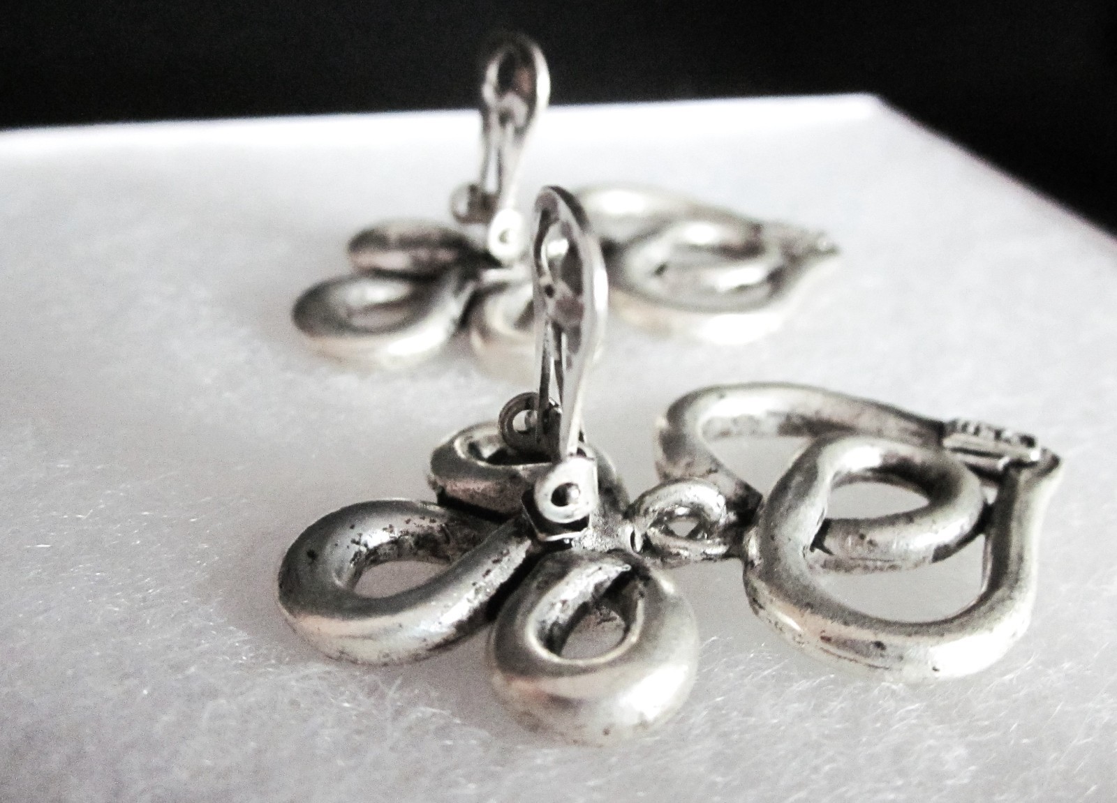Vintage Norwegian Eivind Hillestad Silver Clip on Earrings Signed © EH