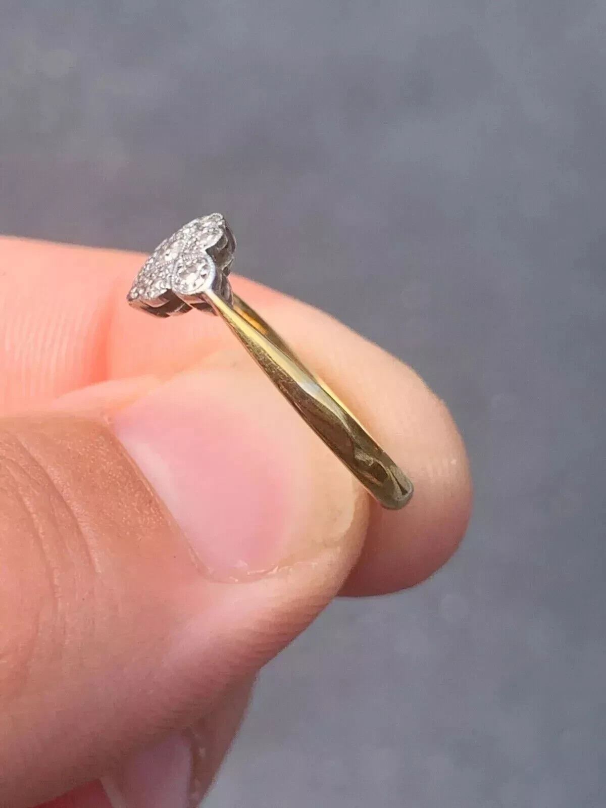 Vintage Art Deco Style 2Ct Lab Created Diamond Engagement 14K Gold Finish Ring