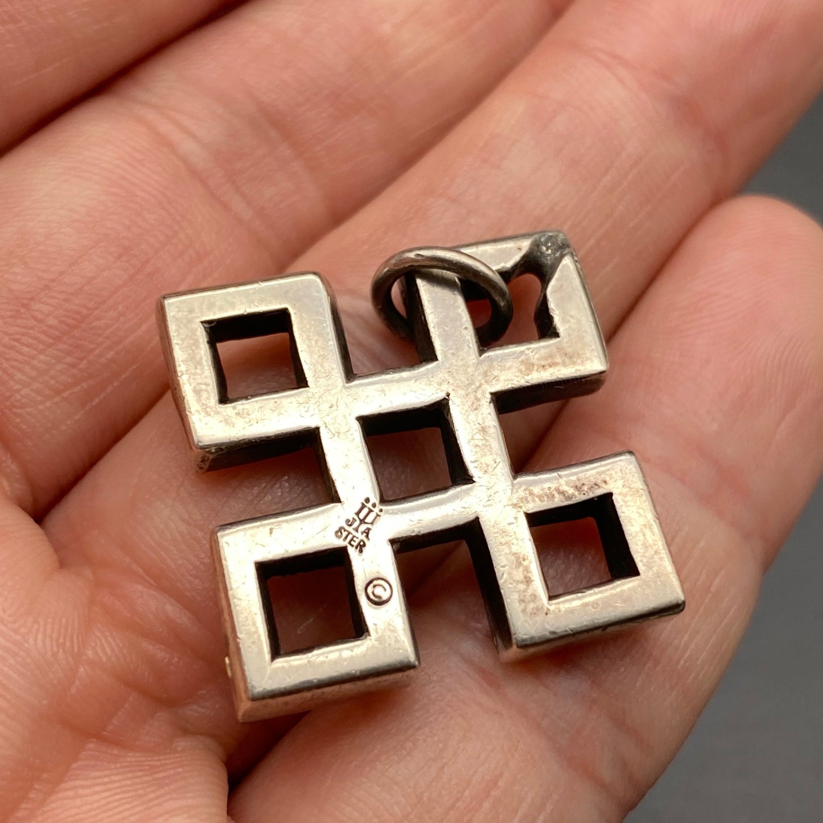Vintage James Avery Knot of Eternity Cross Sterling Silver Pendant