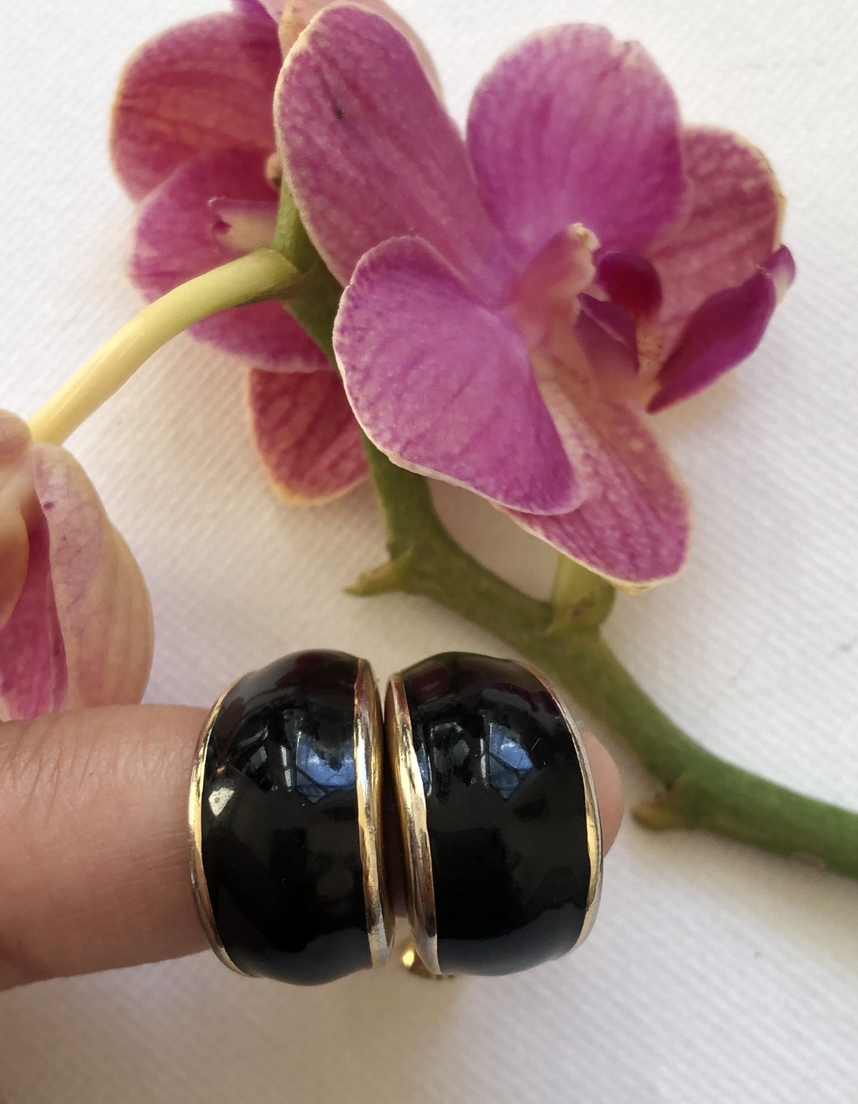 Vintage Napier Screw-back Clip-on Hoop Earrings.