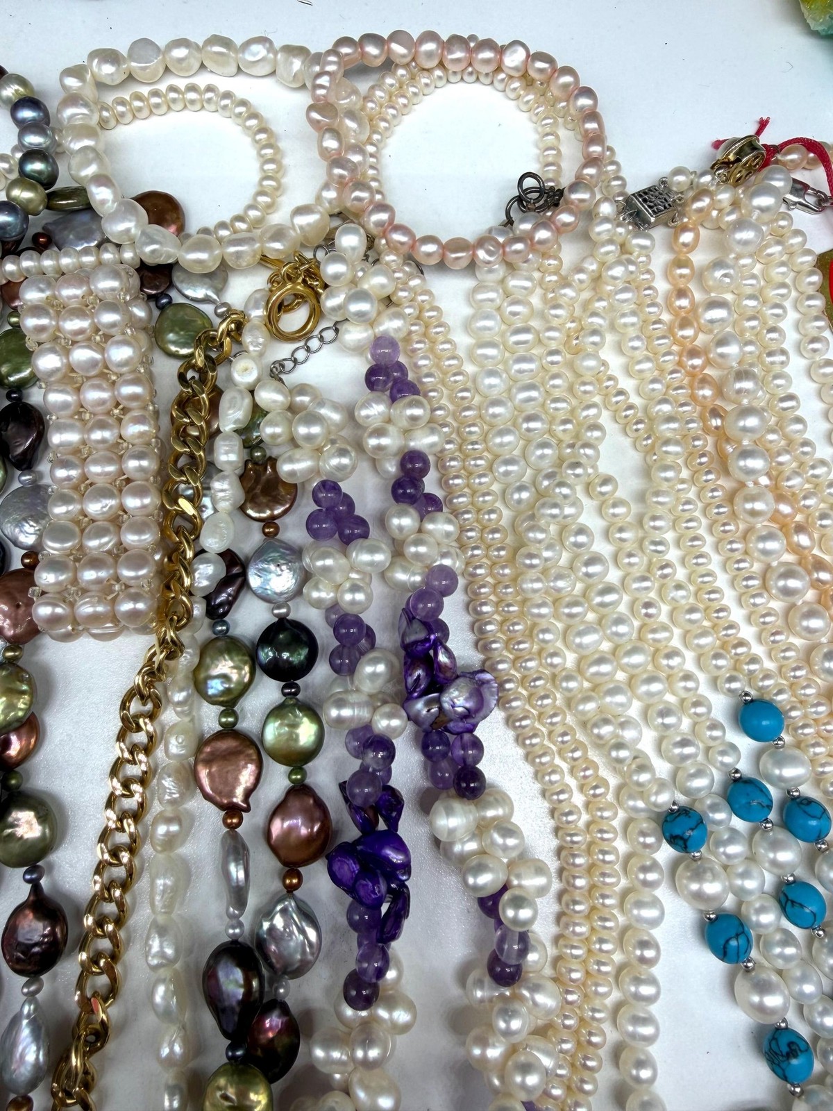 Genuine Freshwater Pearl Wearable Jewelry Lot Pearls Beaded Necklace Vintage