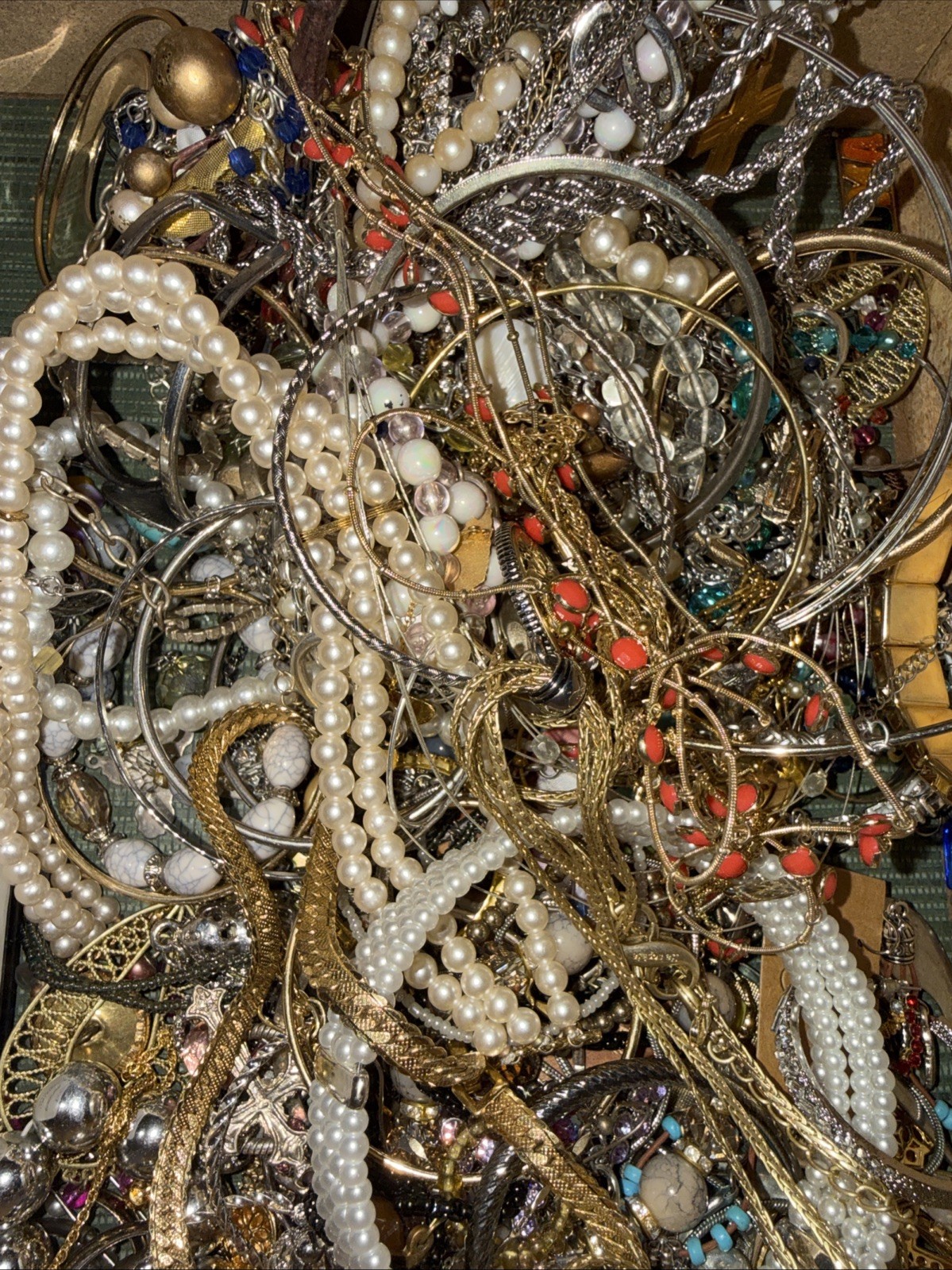 Unsearched Jewelry Lot VTG Vintage to Modern- PRICED PER POUND.