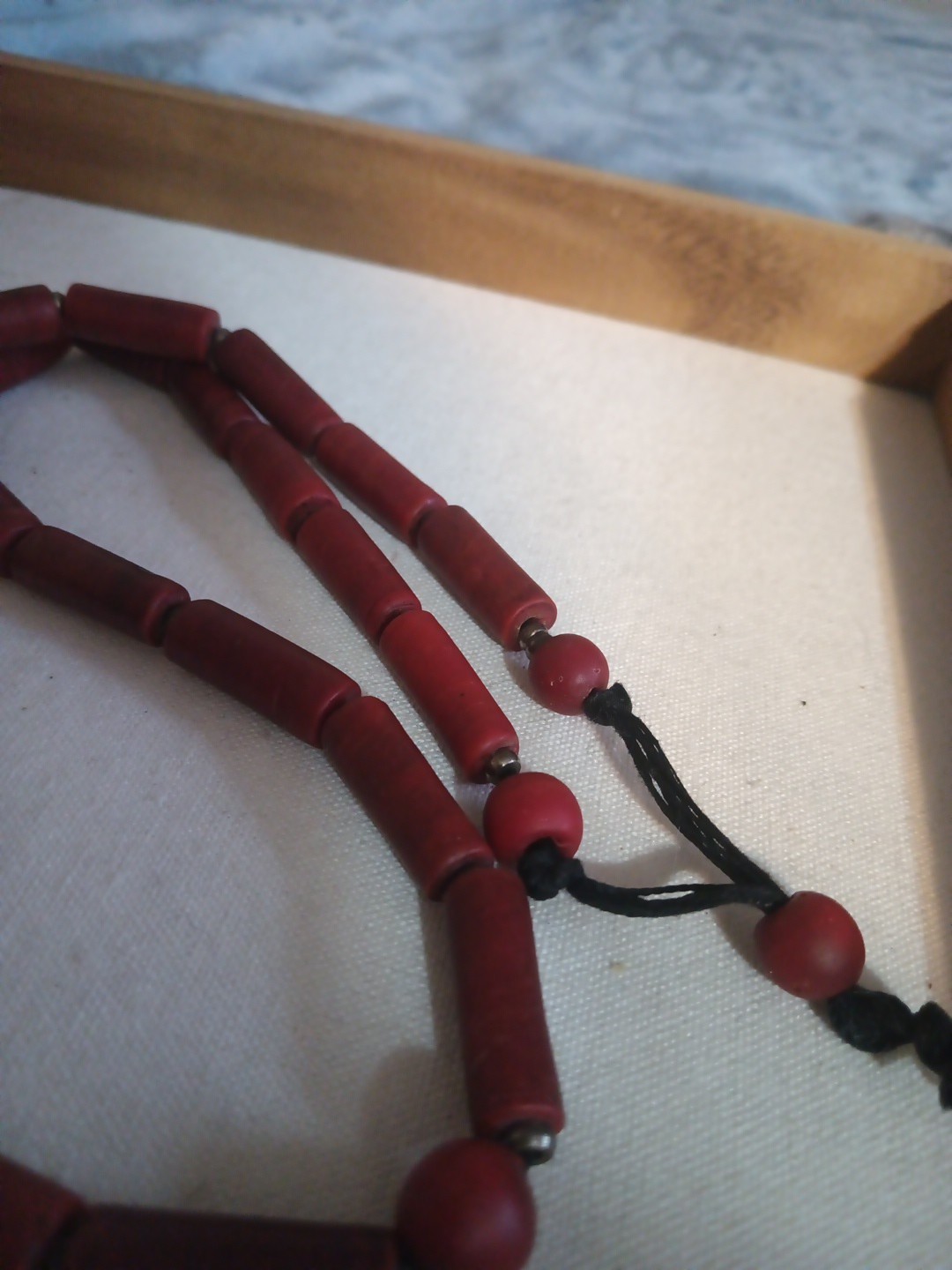 Antique African Trade/Prayer Bead Necklace 26″ Handcrafted Jewelry