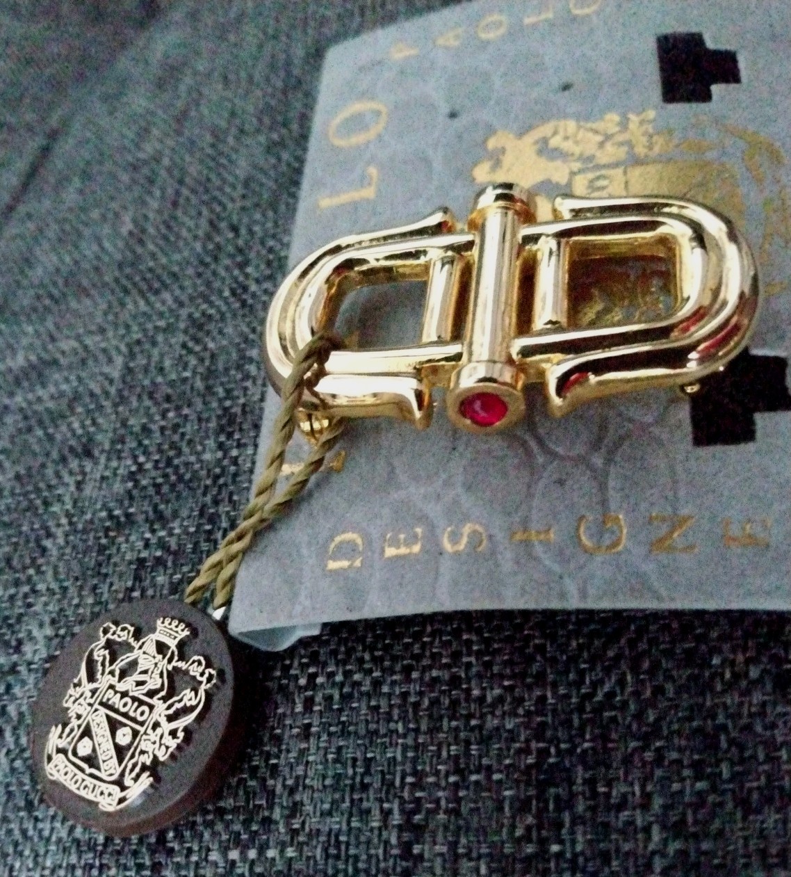 Gucci, Paolo 2 Necklaces, 2 Earrings & 2 Brooches Gold Plated Jewelry Lot Sets